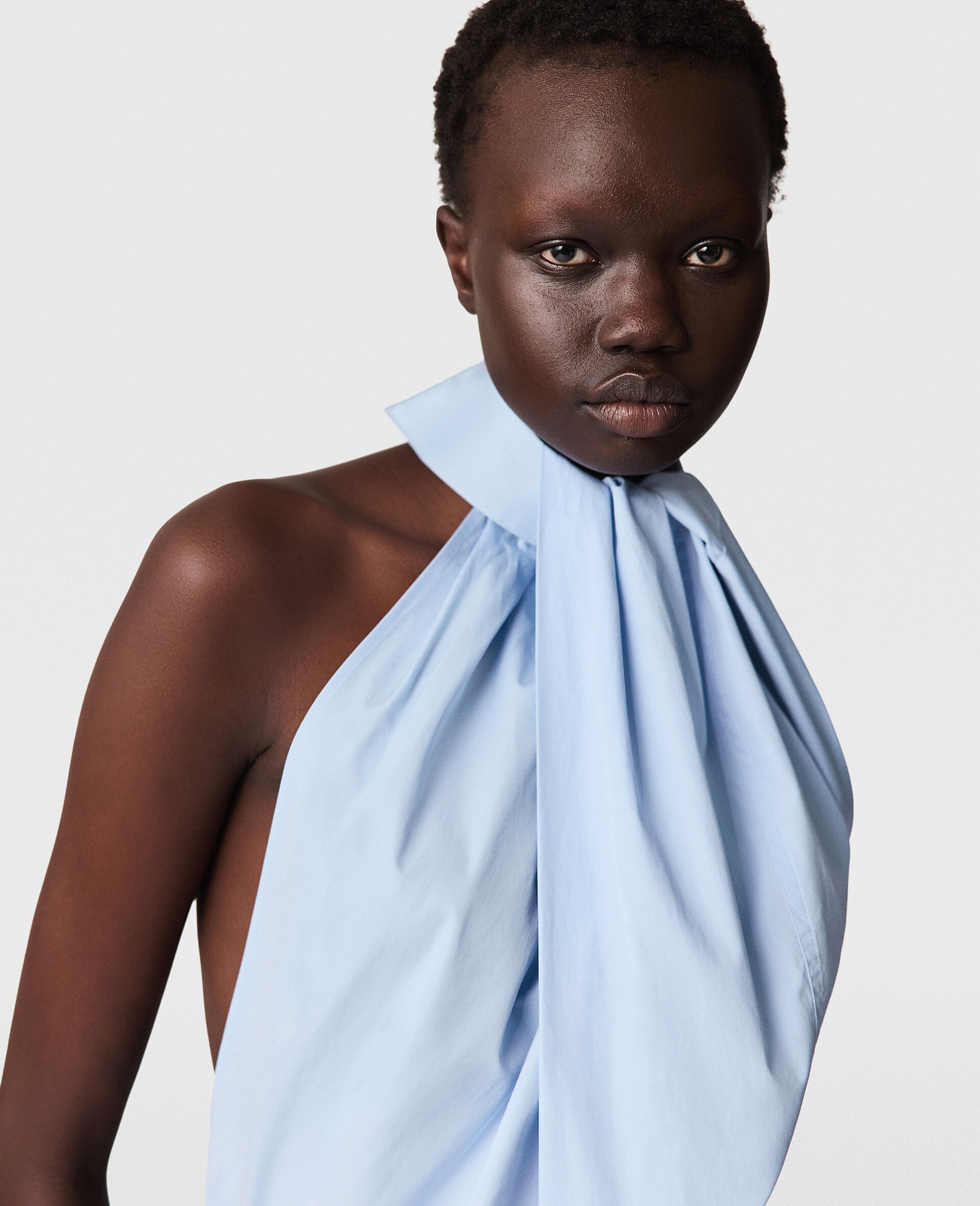 Halterneck Panel Sleeveless Top - 4