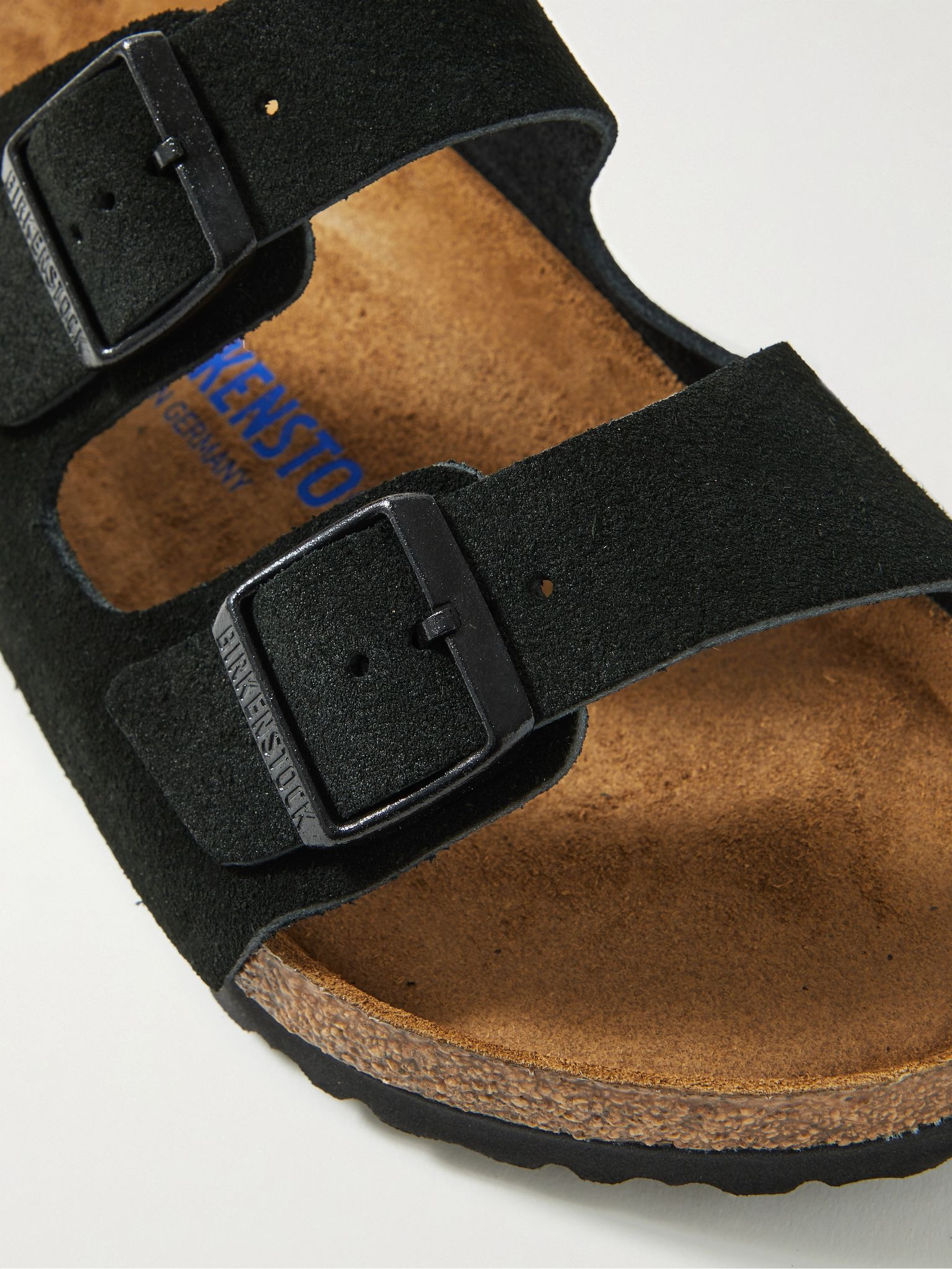Arizona Suede Sandals Black - 5