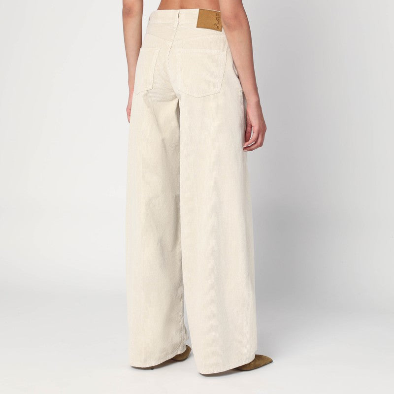 HAIKURE Wide ecru corduroy trousers - 2