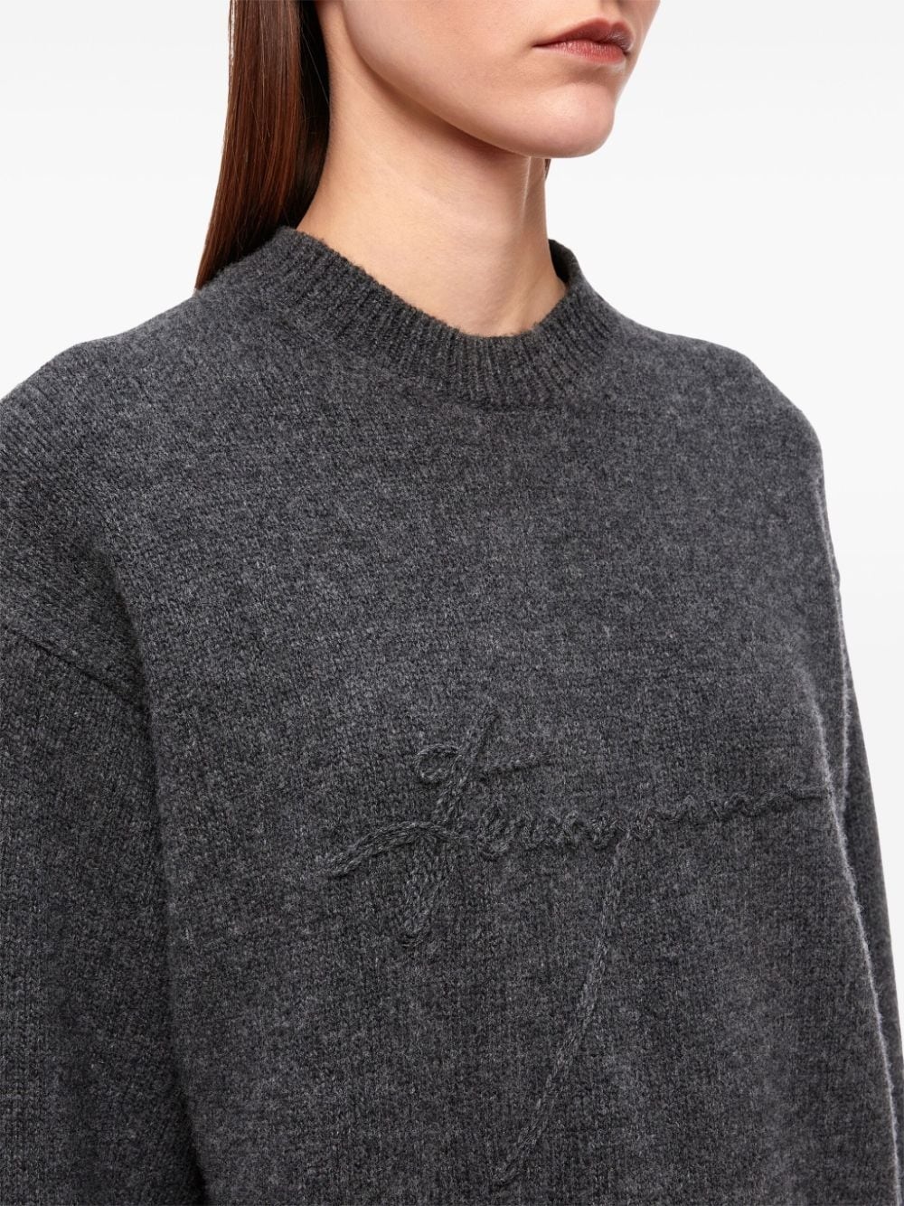 virgin wool crew neck sweater - 5