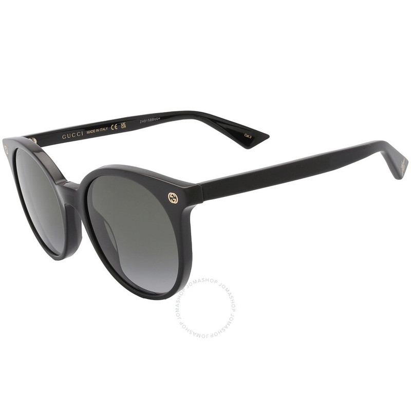 Gucci Grey Gradient Round Ladies Sunglasses GG0091S 001 52 4