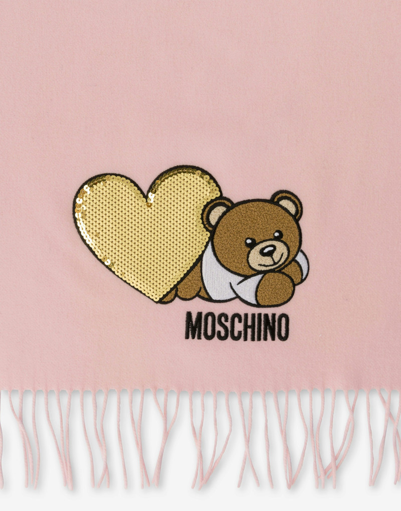LOVELY TEDDY BEAR WOOL SCARF 3