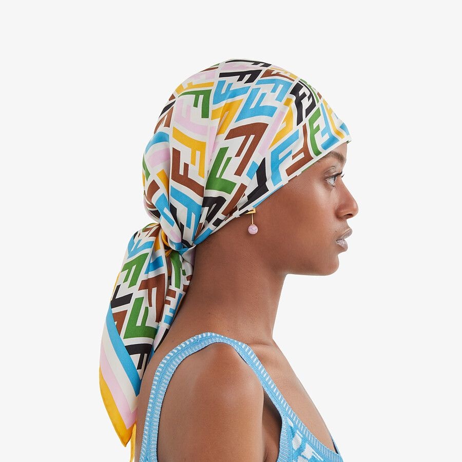 Multicolor twill foulard - 3
