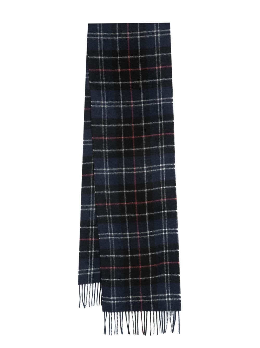 tartan-pattern wool scarf - 2