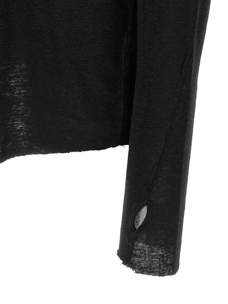 ribbed raw-cut T-shirt 4