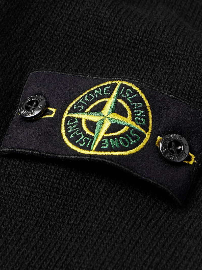 Logo-Appliquéd Wool-Blend Sweater 4