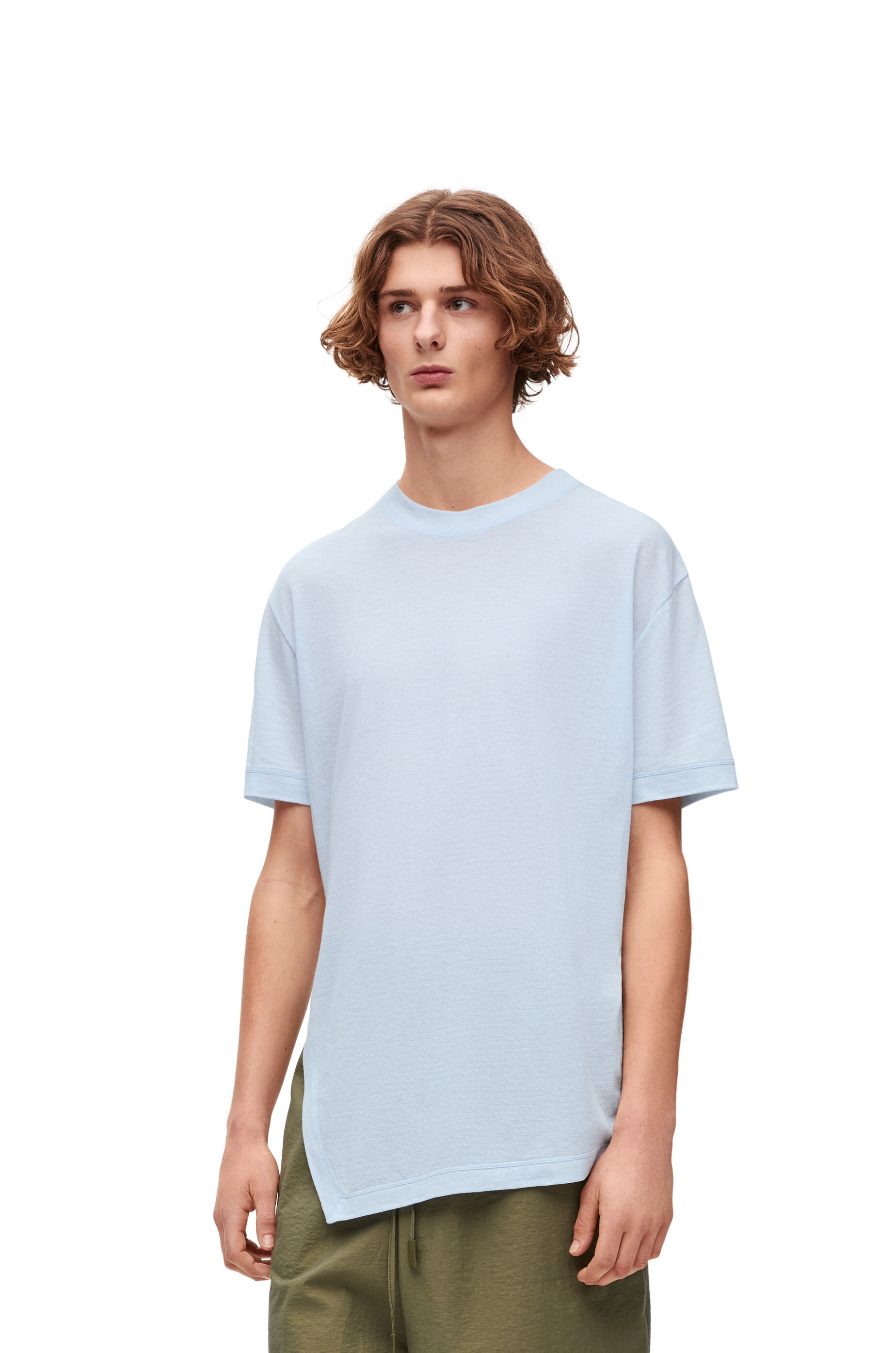 Asymmetric T-shirt in cotton blend - 3