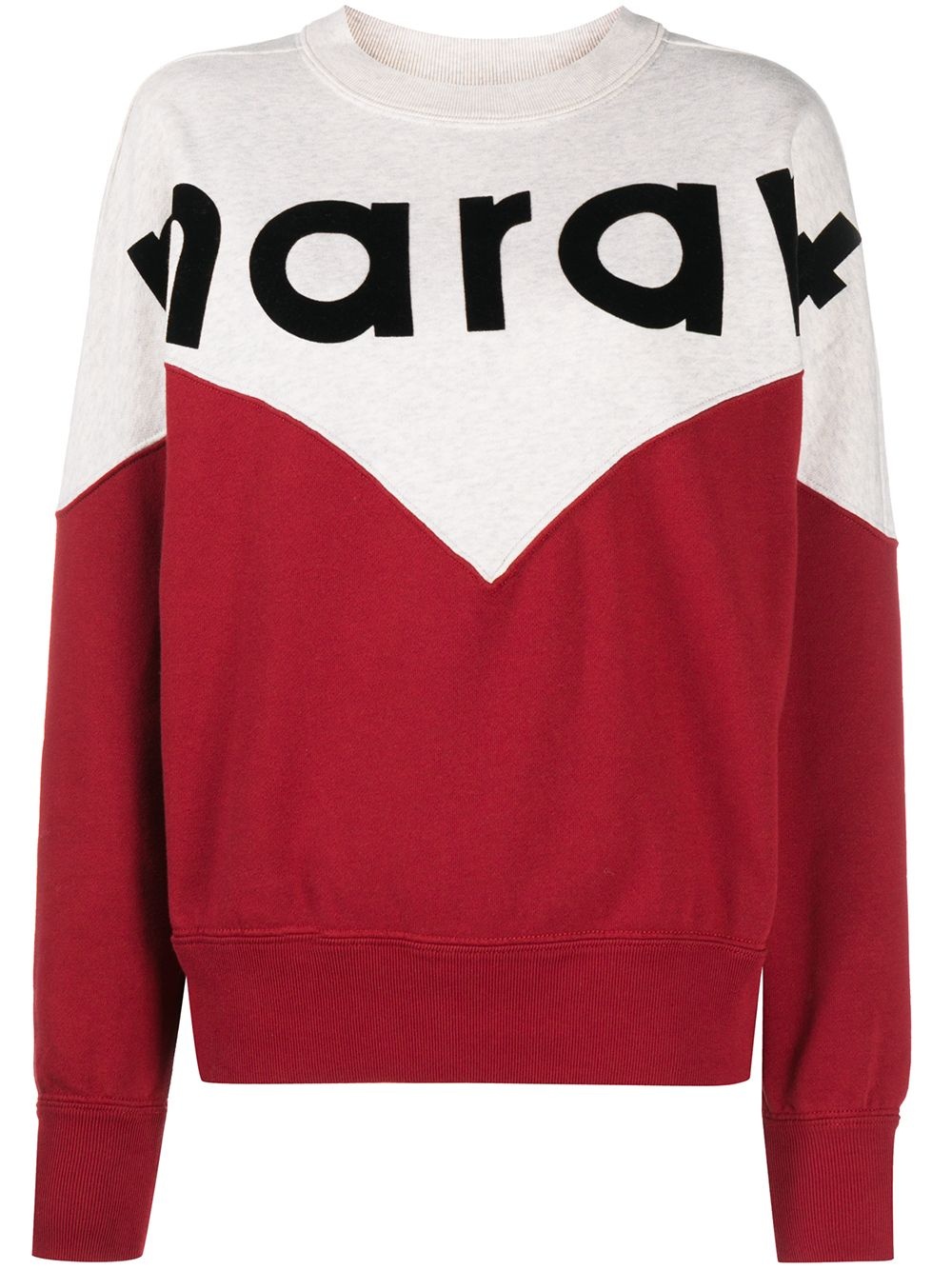 Houston logo-print colour-block sweatshirt - 1