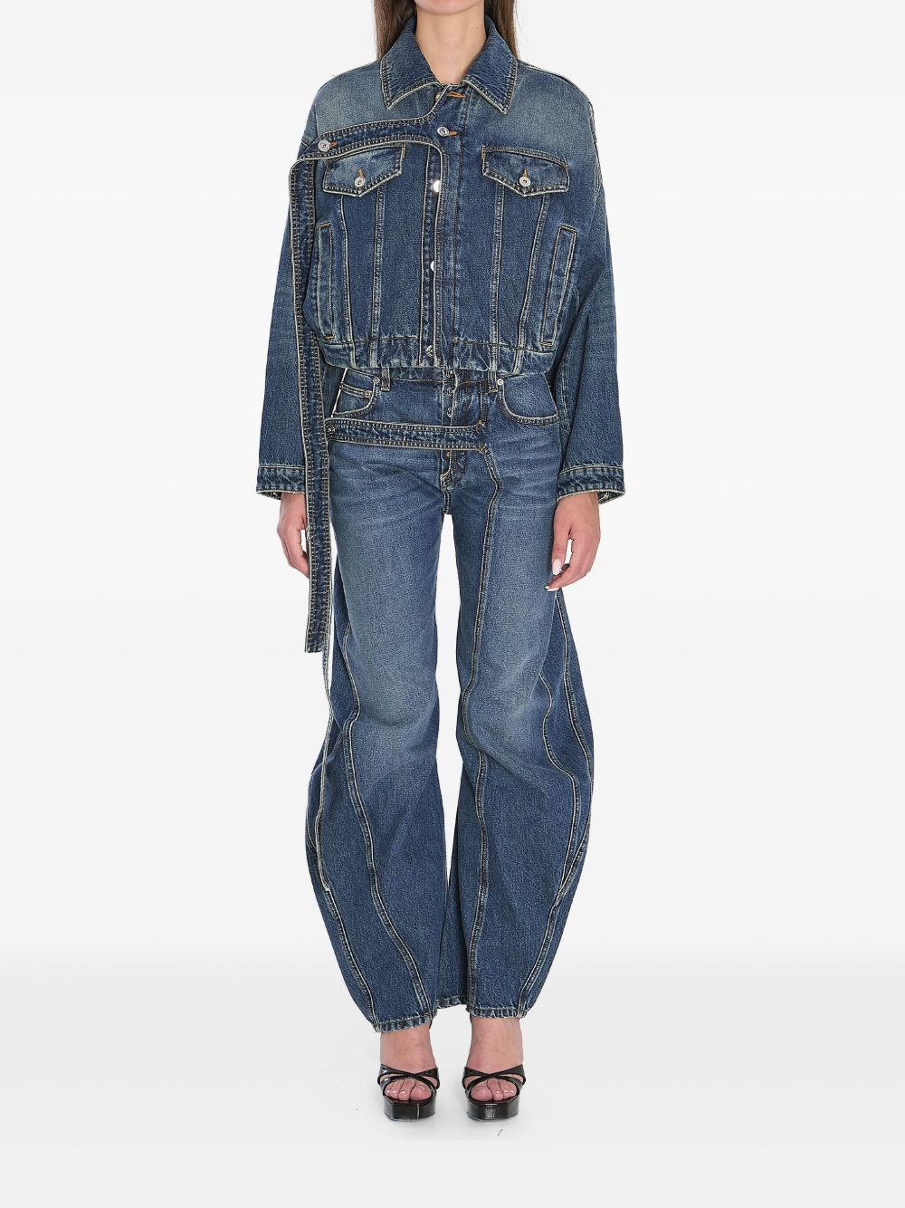Strap denim jacket - 2