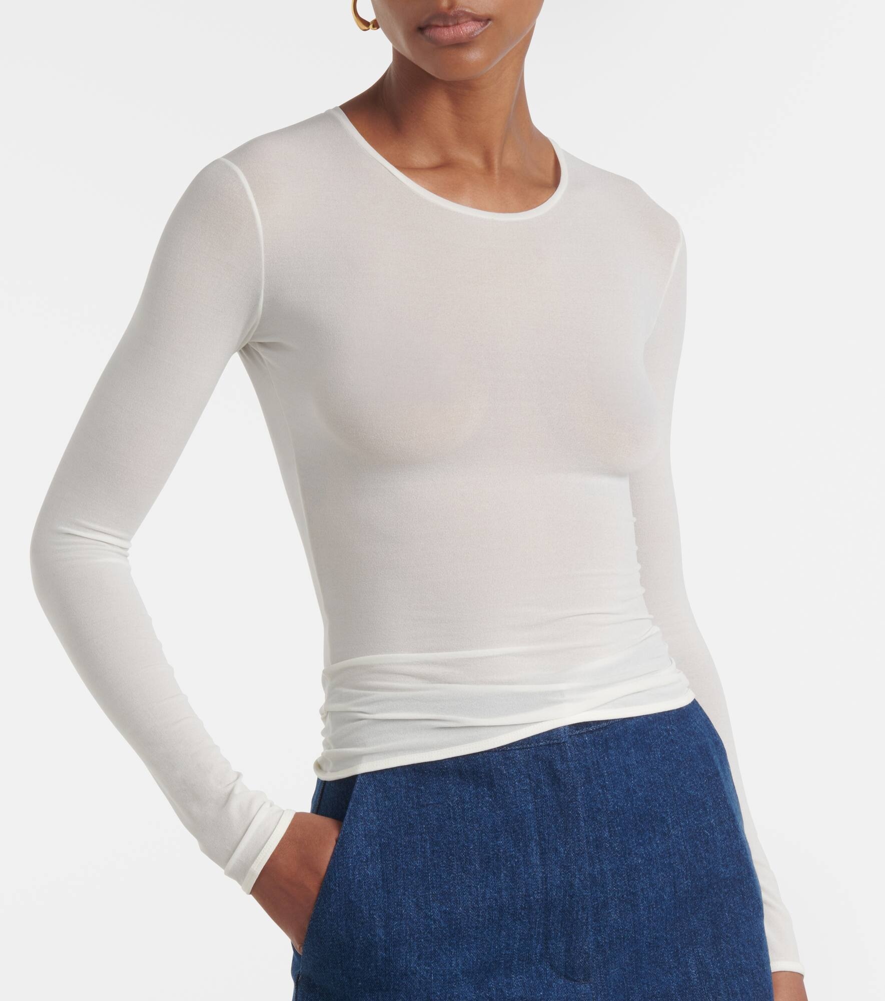 Ames sheer silk-blend top - 4