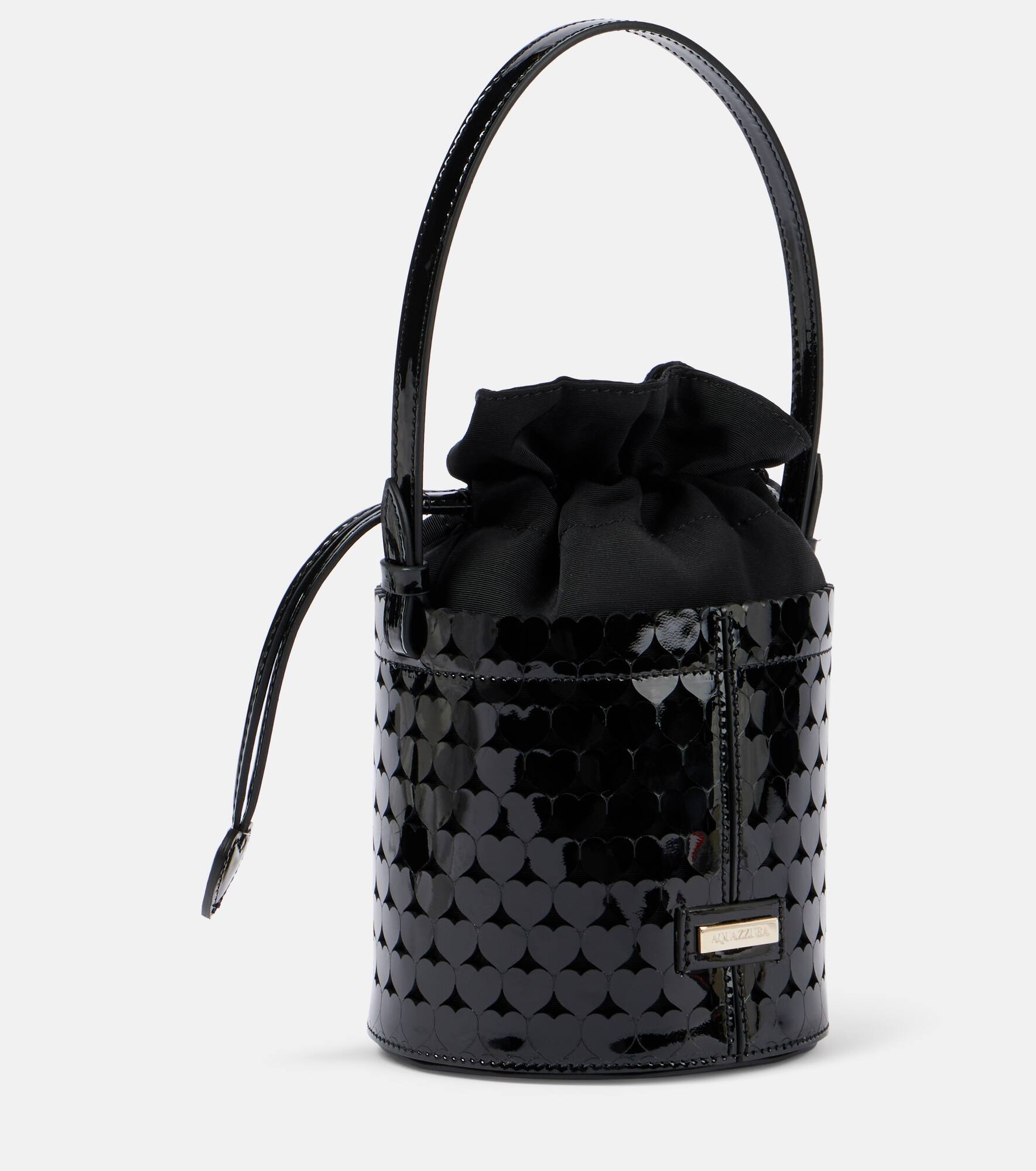 Amorouse leather-trimmed bucket bag - 4