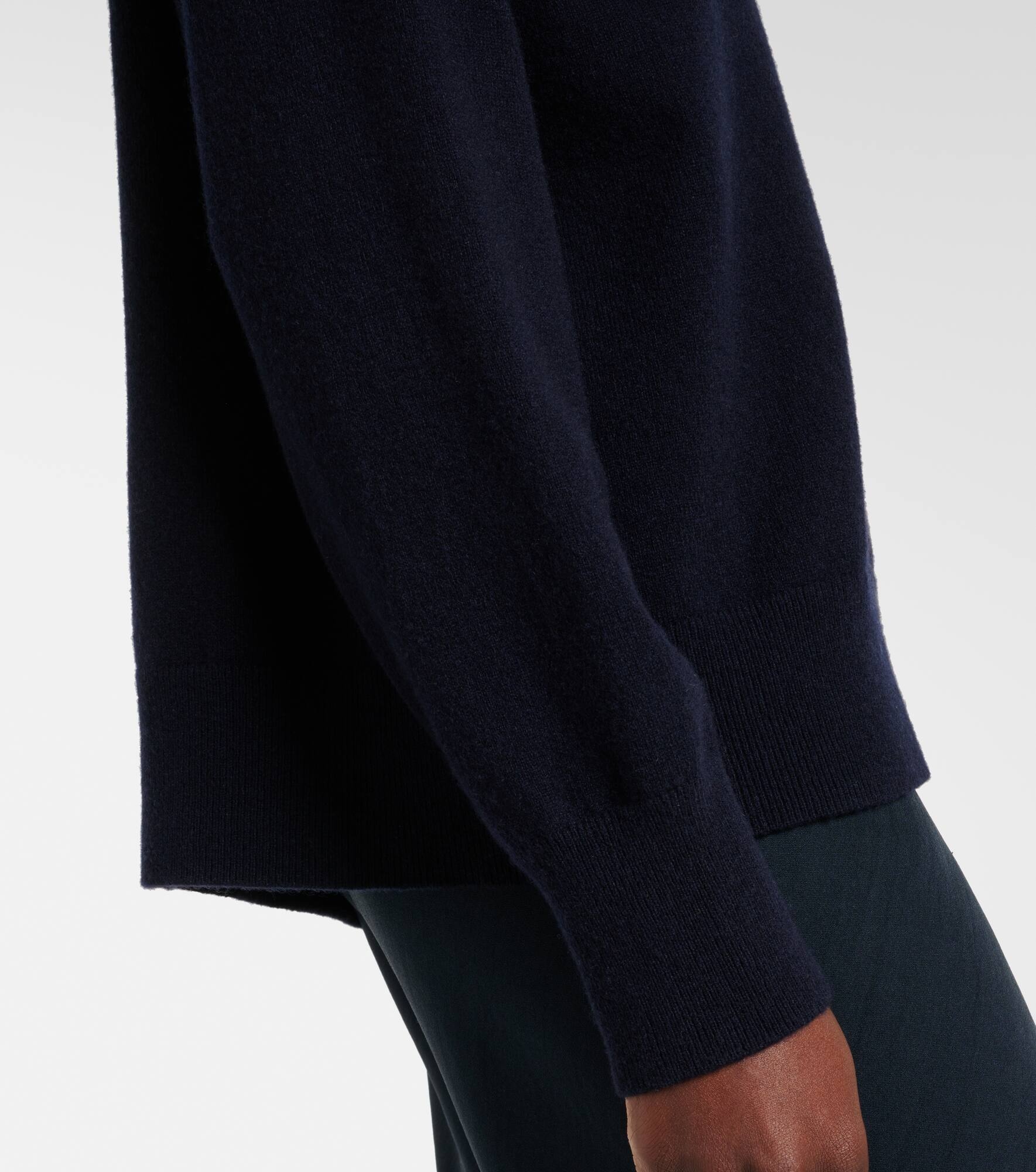 Wool and cashmere-blend polo sweater - 5