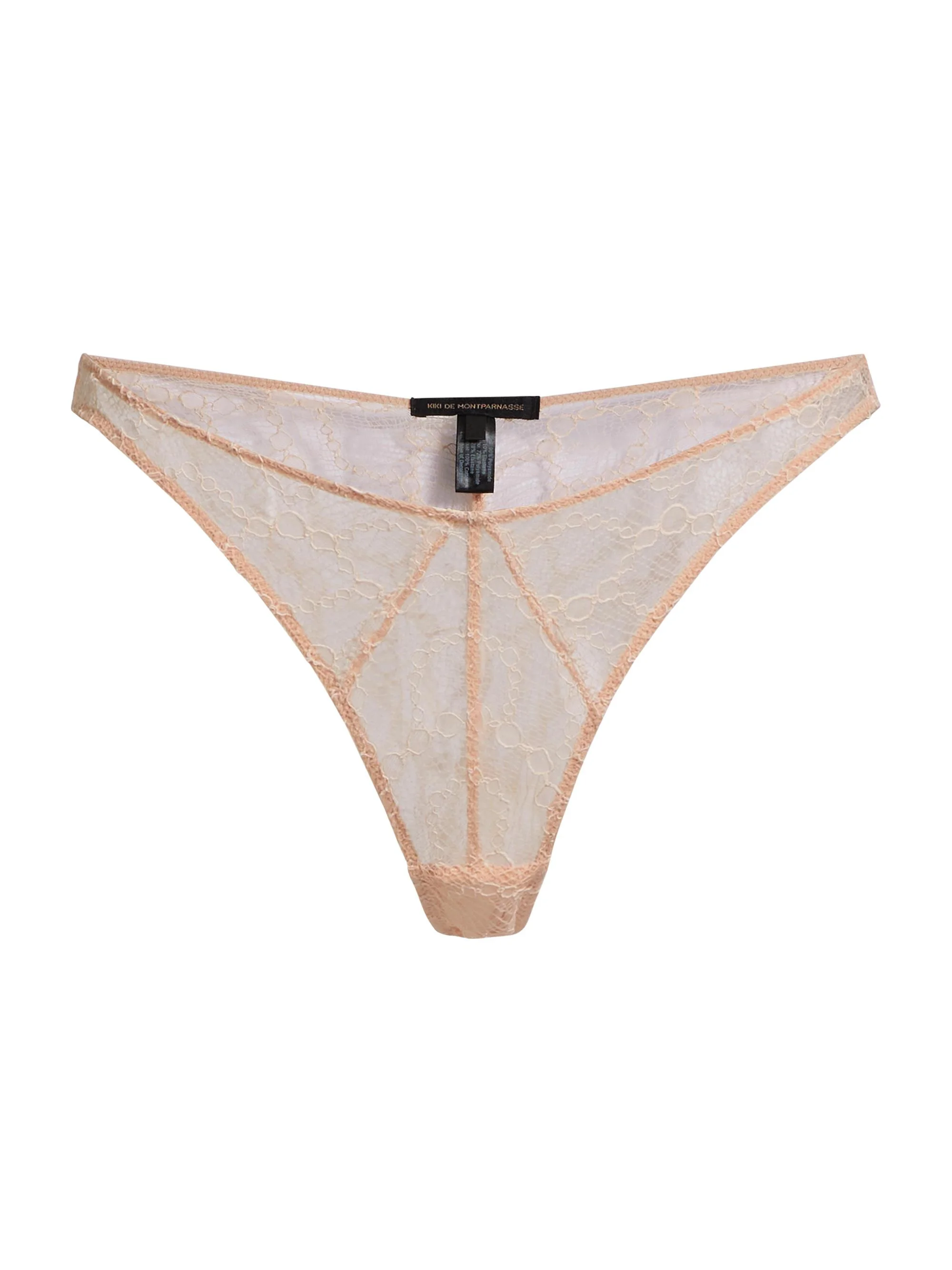 Women's Mon Cheri Sheer Lace Briefs - Blush - 1