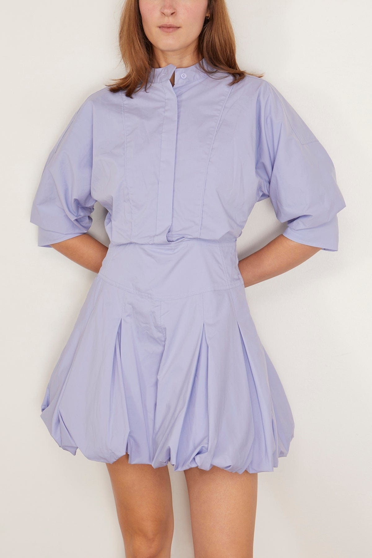 Effie Bubble Mini Dress in French Blue - 3