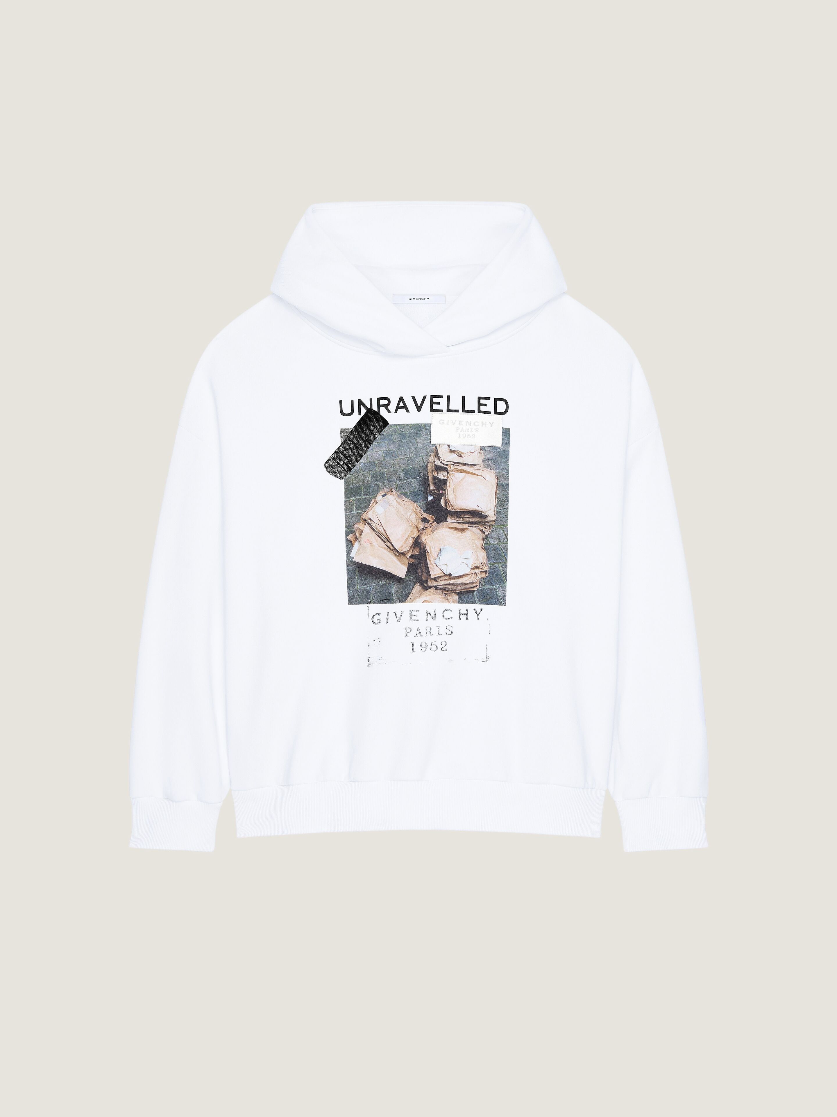 HOODIE SWEATSHIRT IN FLEECE WITH ARCHIVE PRINT - 1