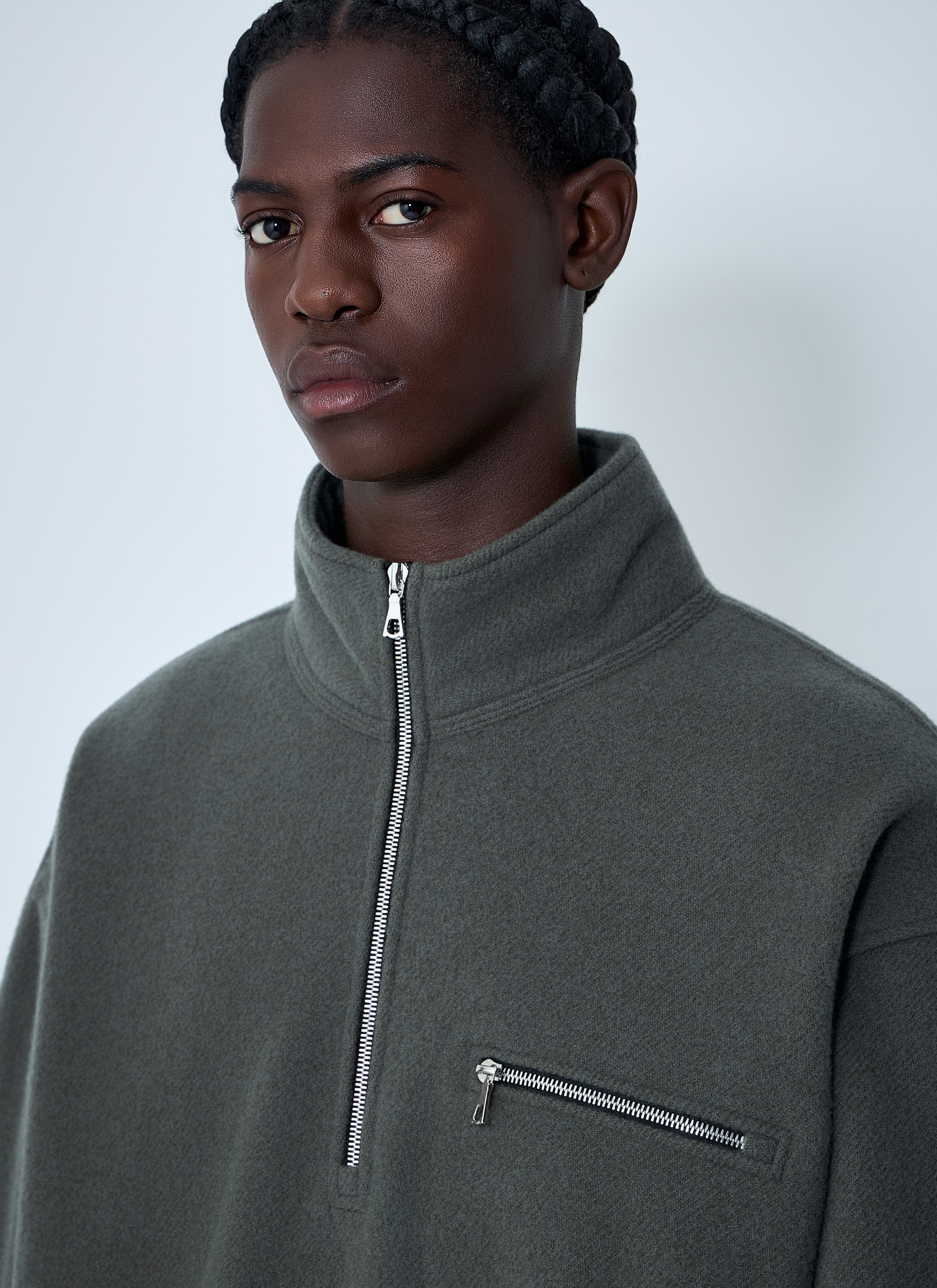 Rier Men Zip-Up Fleece Sweatshirt - 5