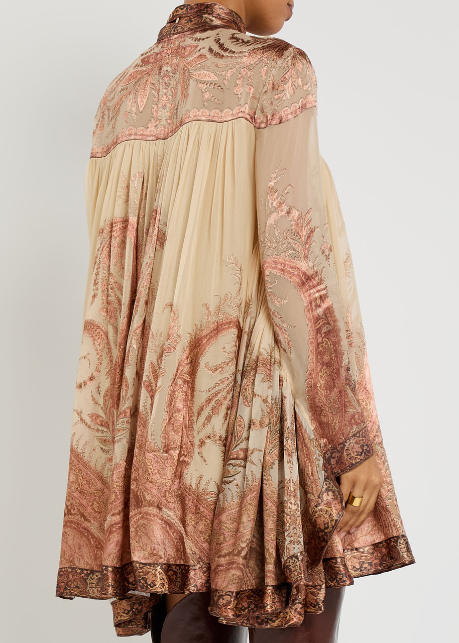 Zimmermann Hypnotic Paisley-devoré Chiffon Mini Dress - 3