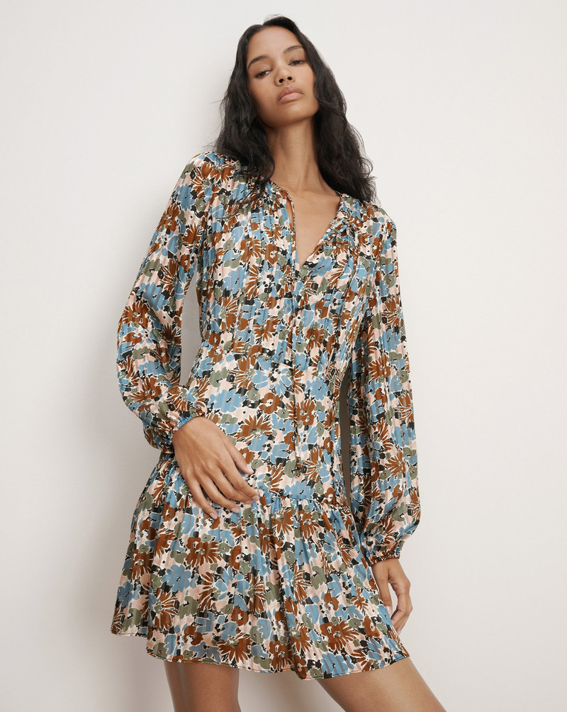 VERONICA BEARD NYJAH SILK MINI DRESS outlook