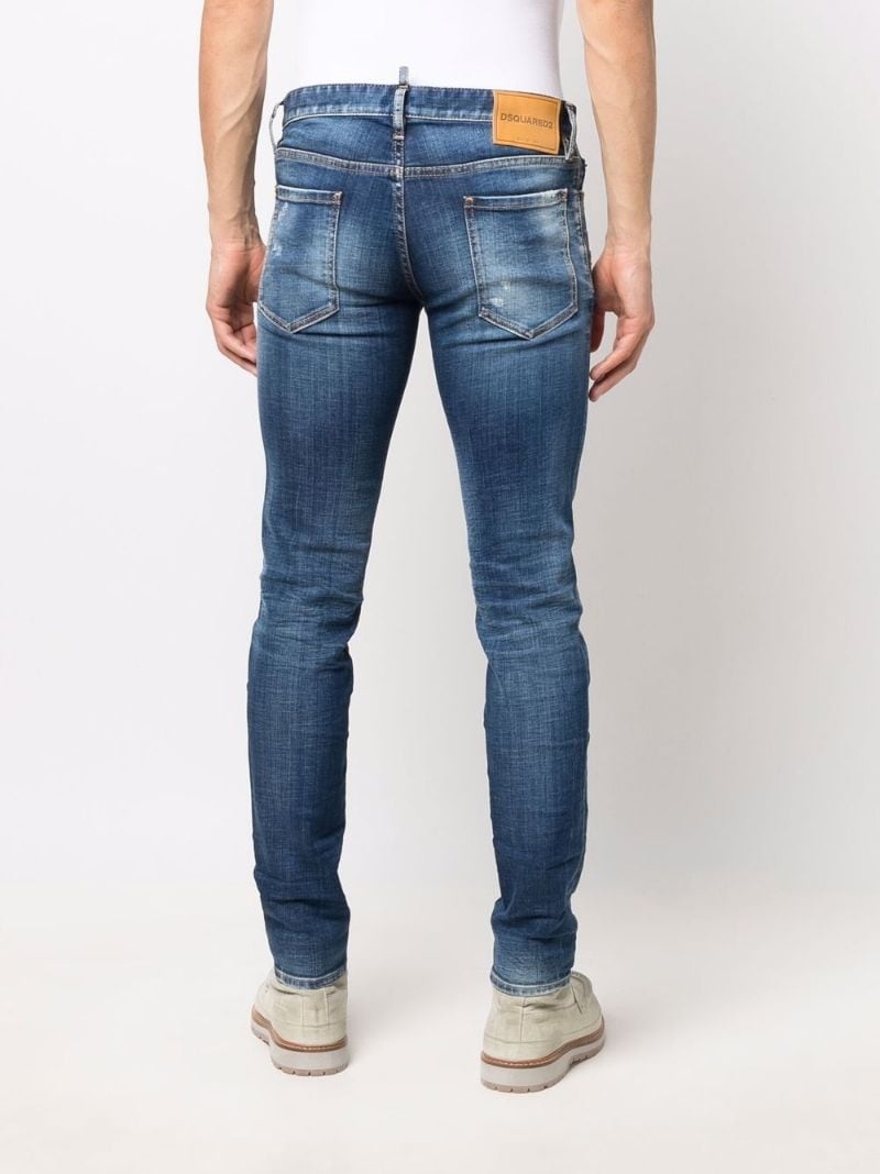 stonewashed skinny jeans - 4