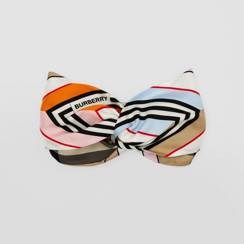 Montage Print Silk Headband 3