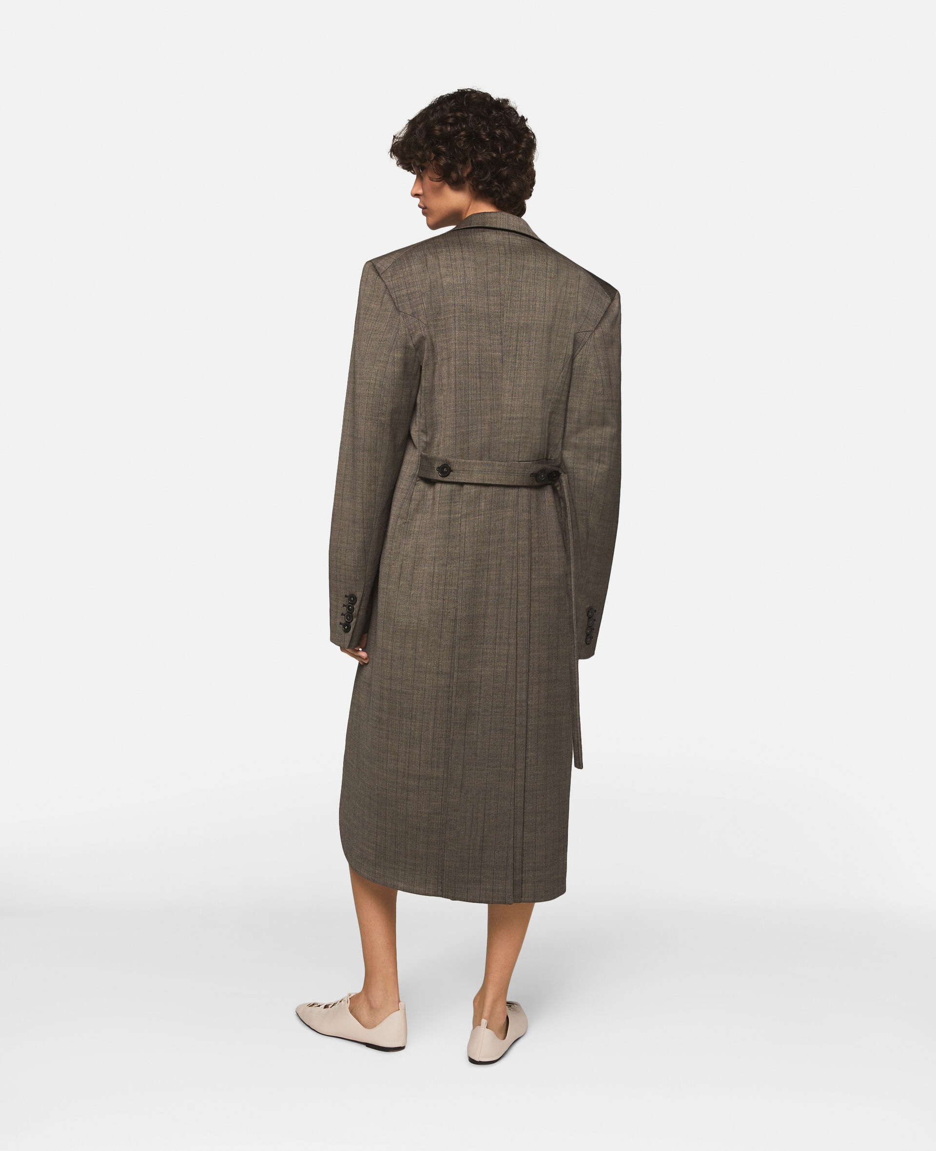 Checked Wool Coat - 4
