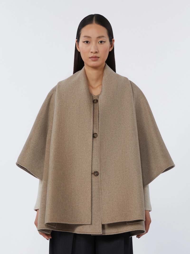 BLASONE Cashmere cape with scarf detail - TAWNY BRONZE BROWN 3