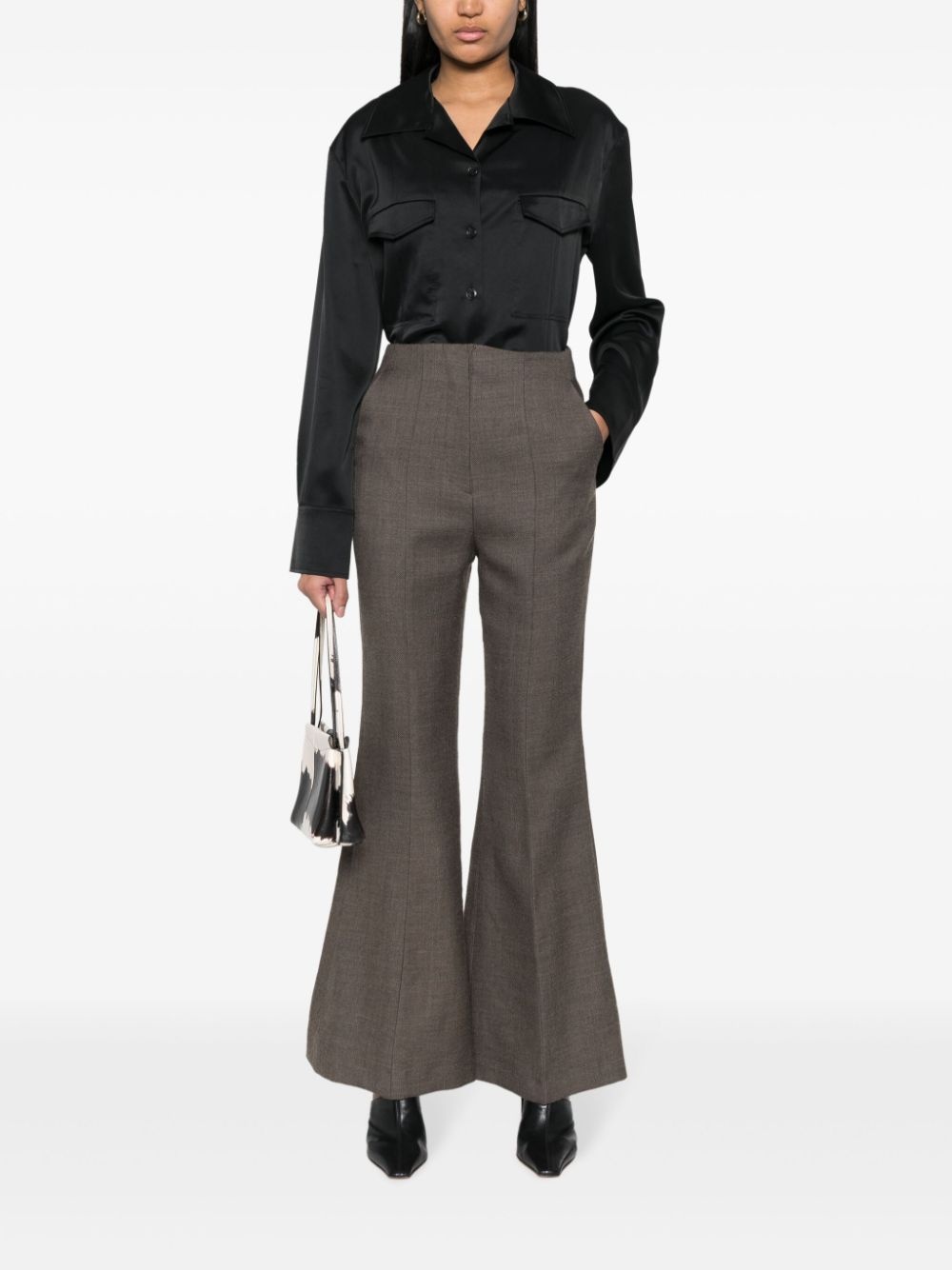 Justina satin long-sleeve shirt - 2