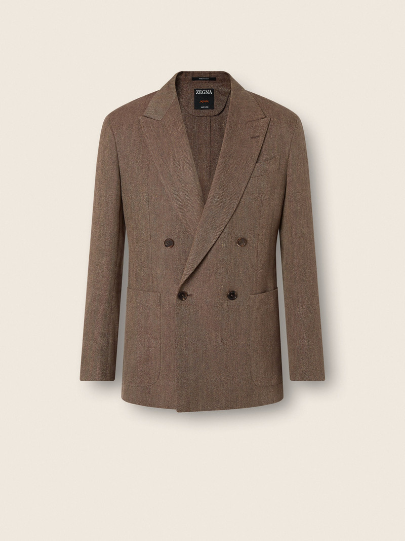 DARK TAUPE OASI LINO JACKET 1