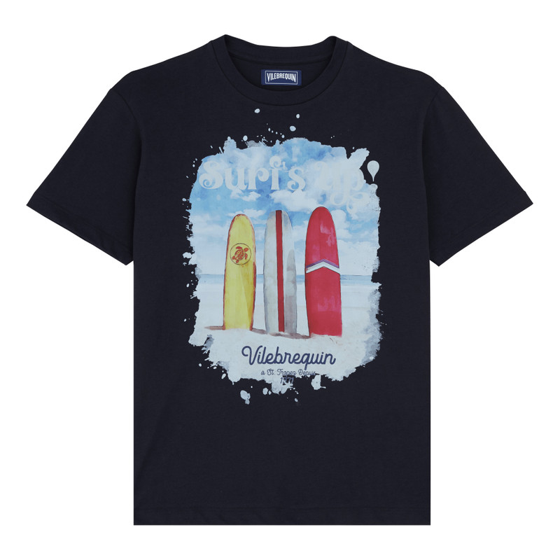Men Cotton T-Shirt Surf's Up - 1