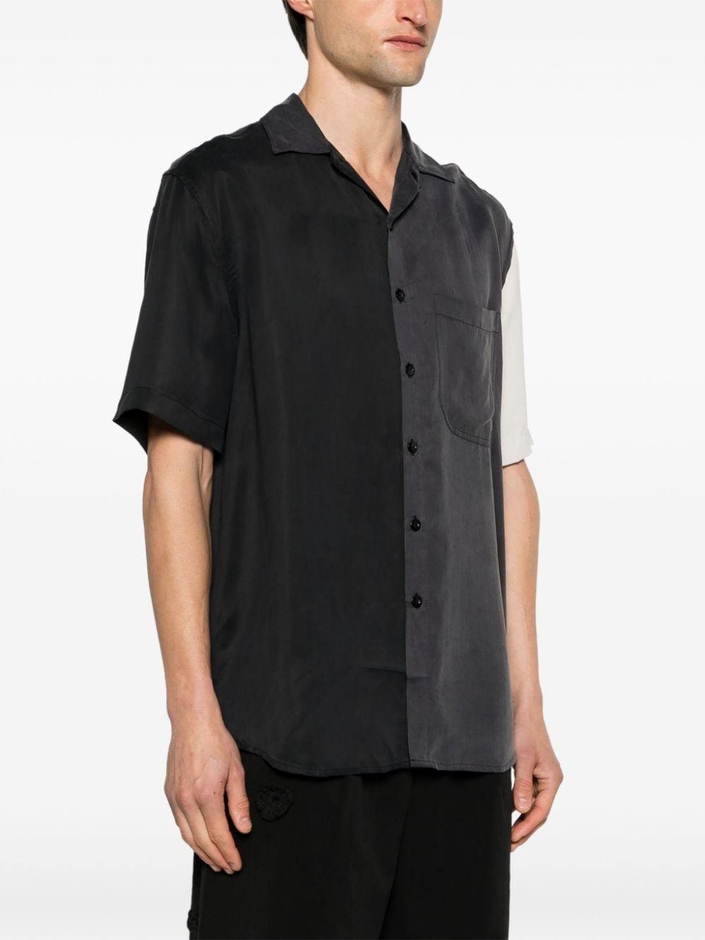 two-tone short-sleeve shirt - 3