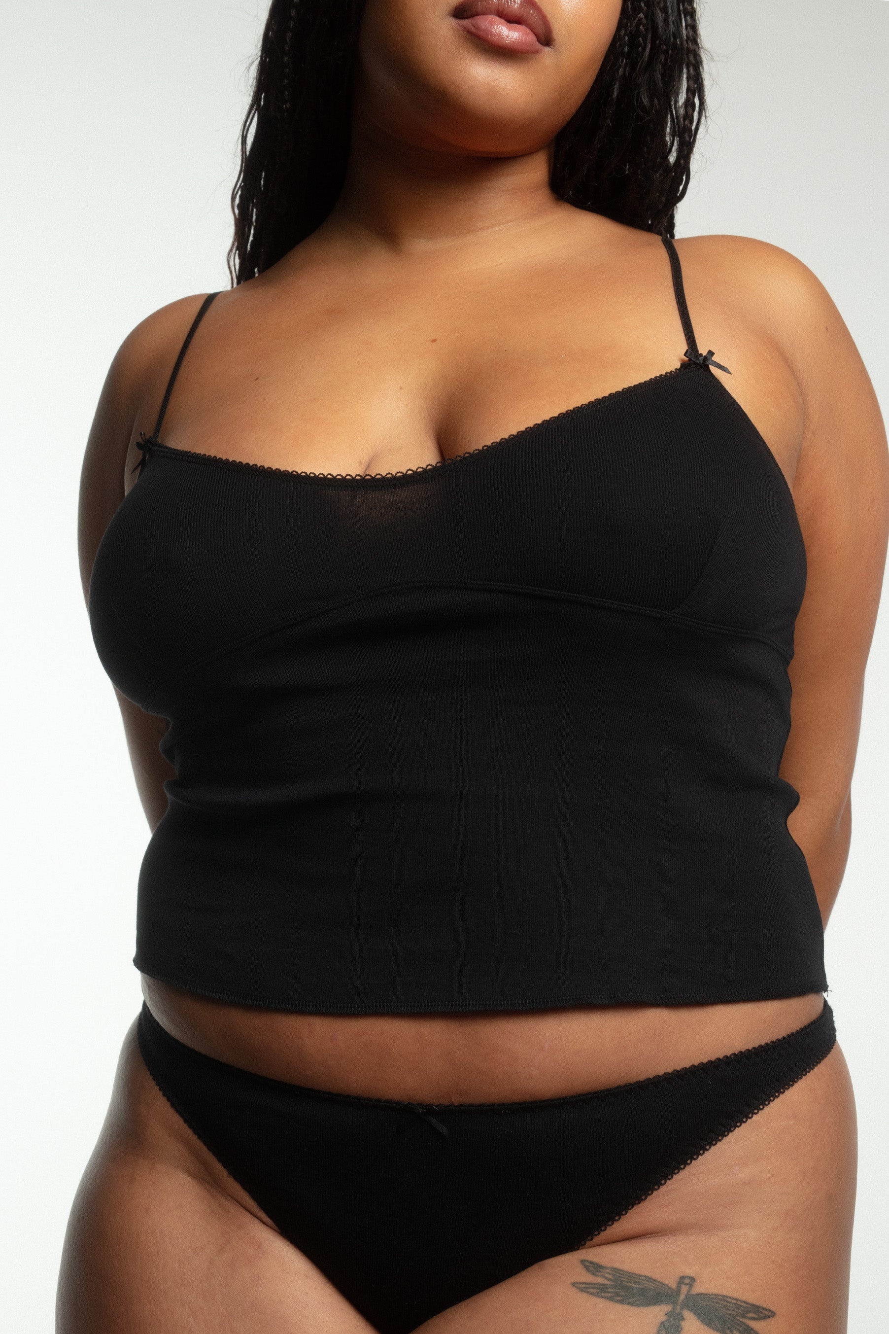The Bralette Tank: Cotton Jersey Black - 5