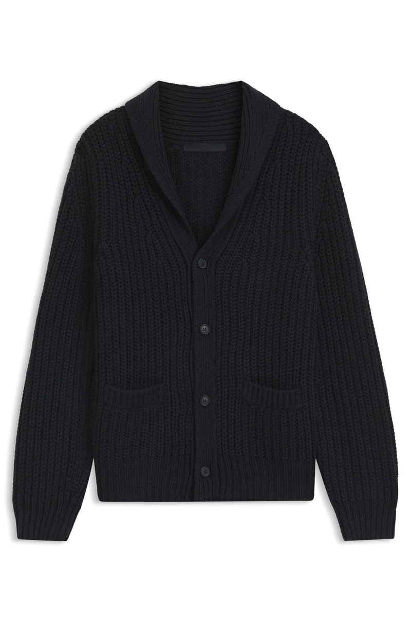 BECKHAM X BOSS RELAXED-FIT CARDIGAN IN WOOL AND CASHMERE 1