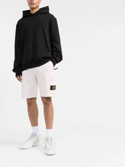 Stone Island Compass-patch fleece shorts outlook