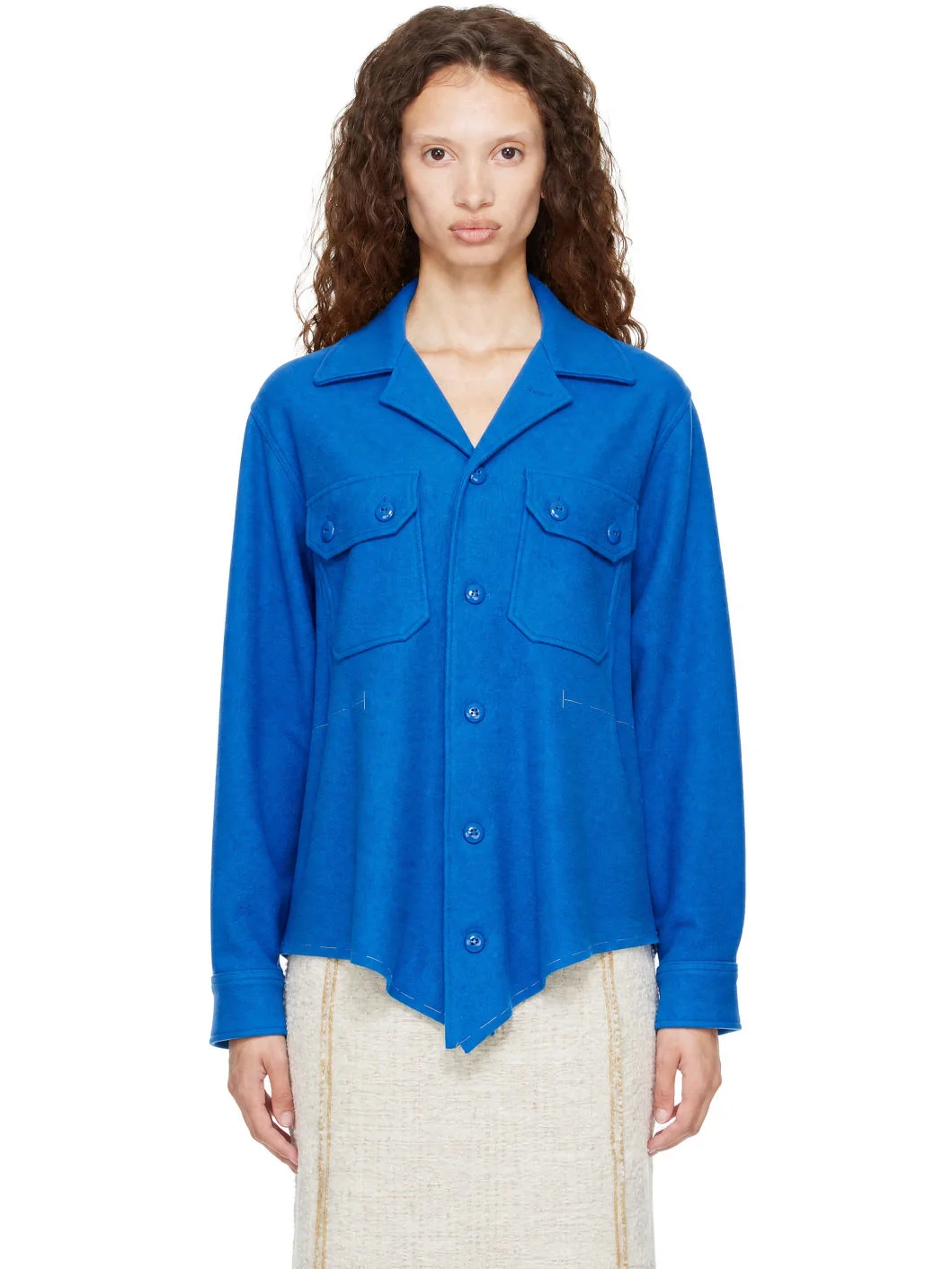 Blue Washed Melton Jacket - 1