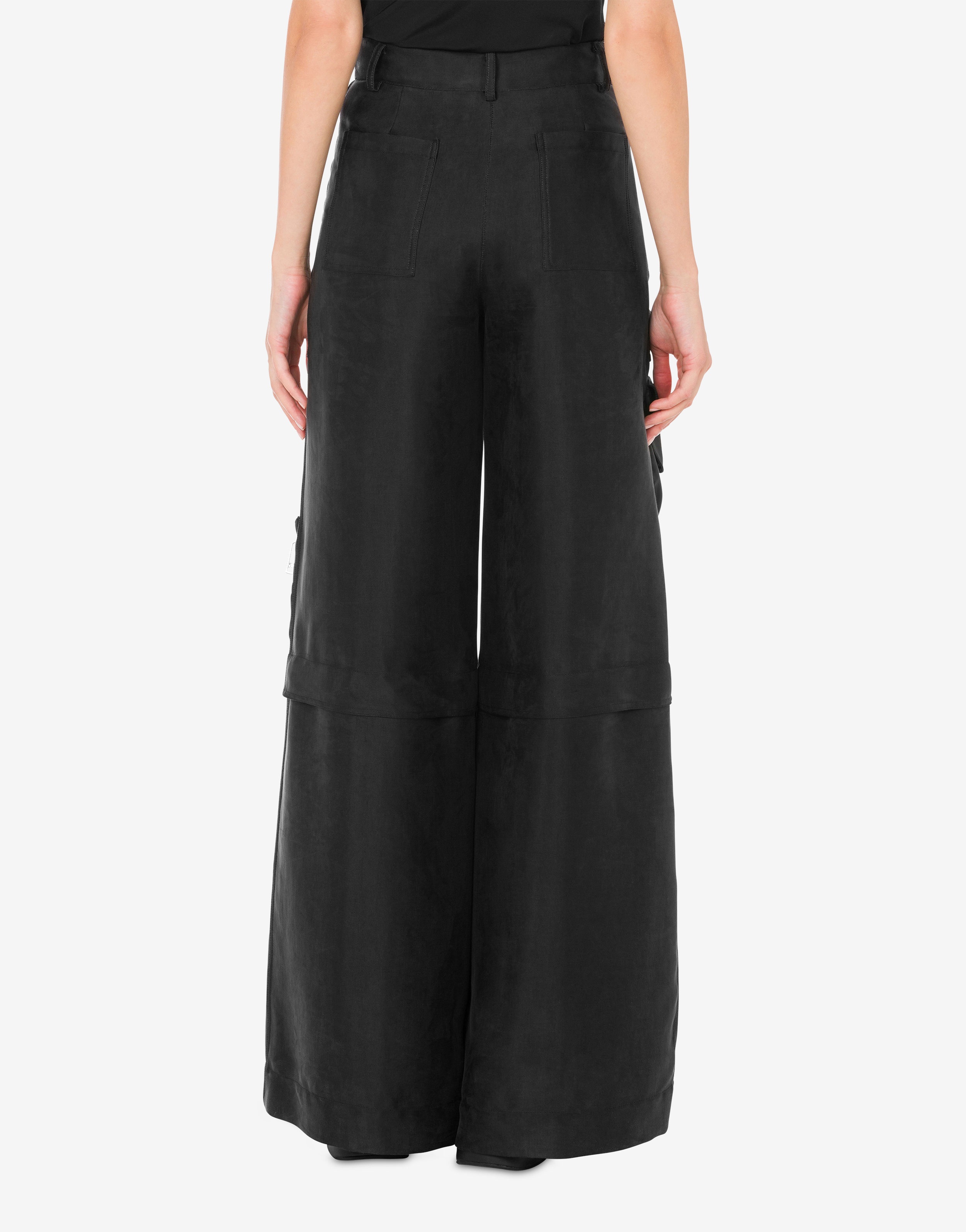 NYLON BAGS SATIN OVERSIZED TROUSERS - 3