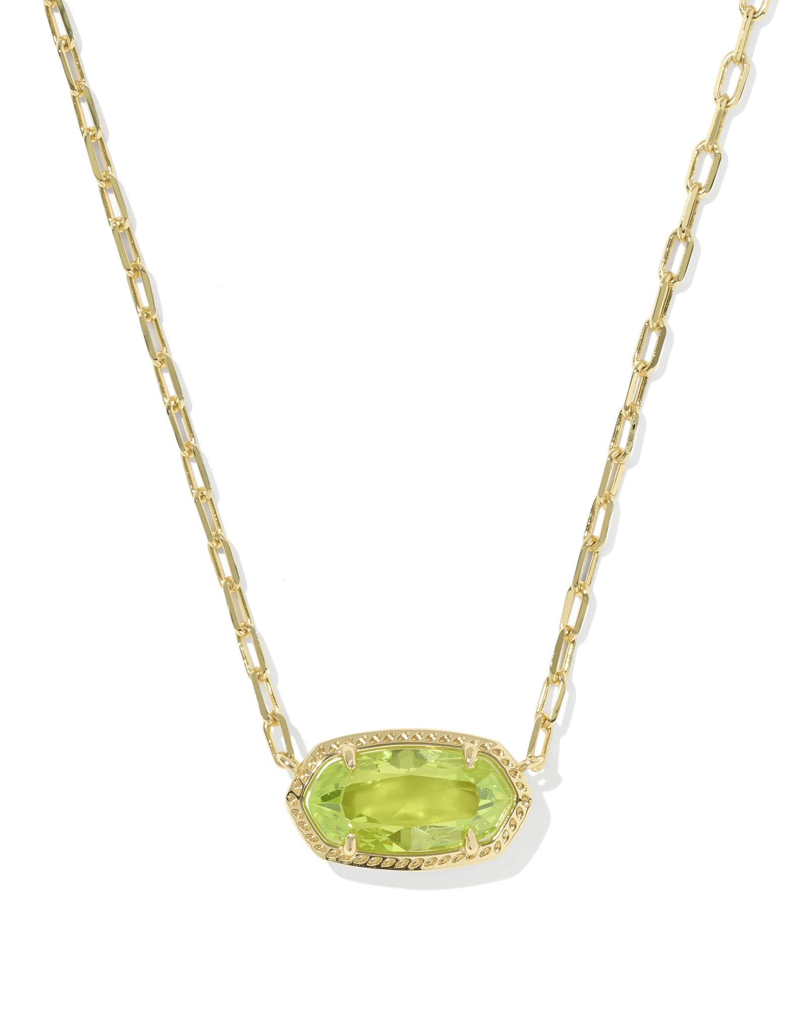 Elisa Luxe Gold Short Pendant Necklace - 1