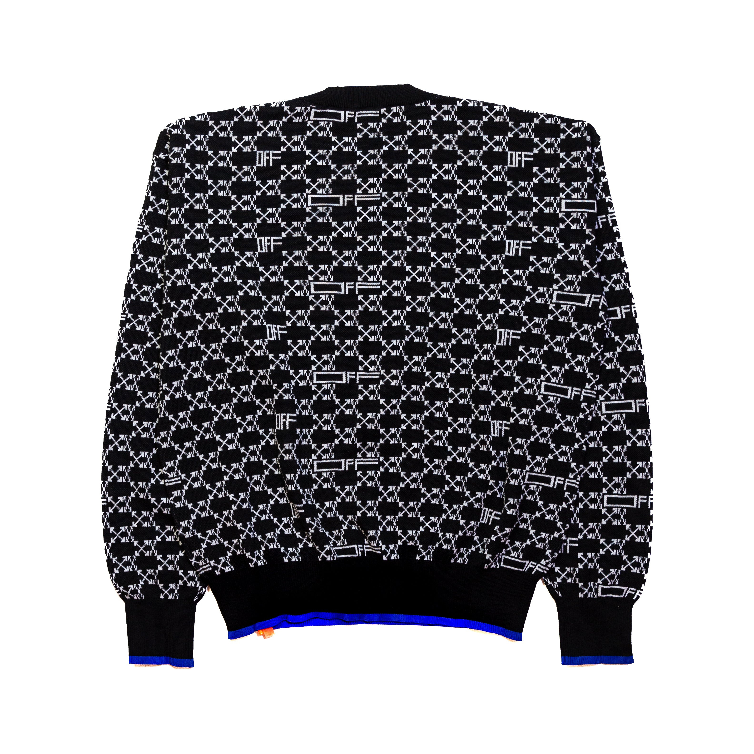 Off-White Monogram Allover Knitted Jumper Black - 2