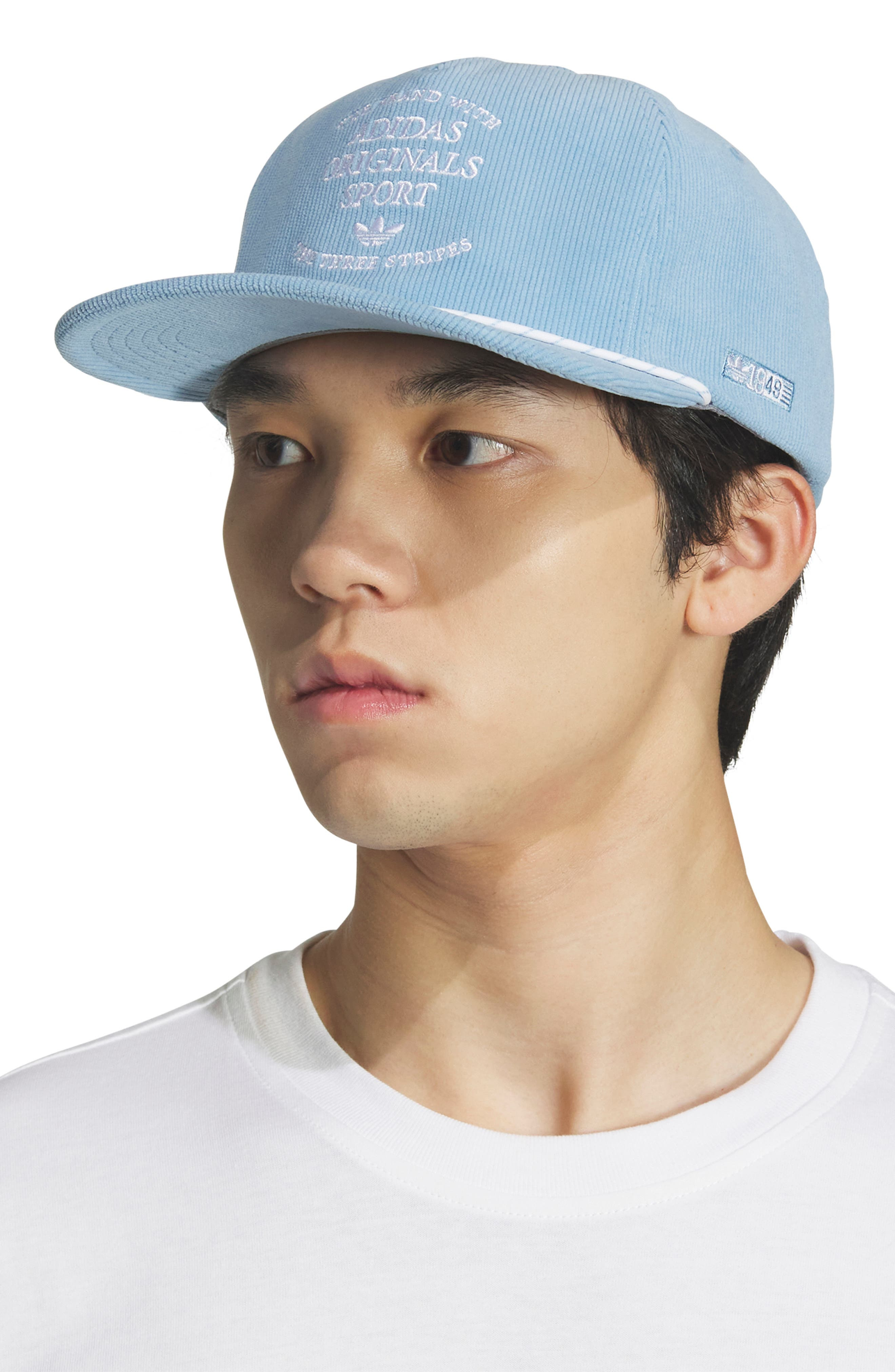 adidas Gender Inclusive Unfair Way Corduroy Baseball Cap in Ash Blue/White at Nordstrom - 2