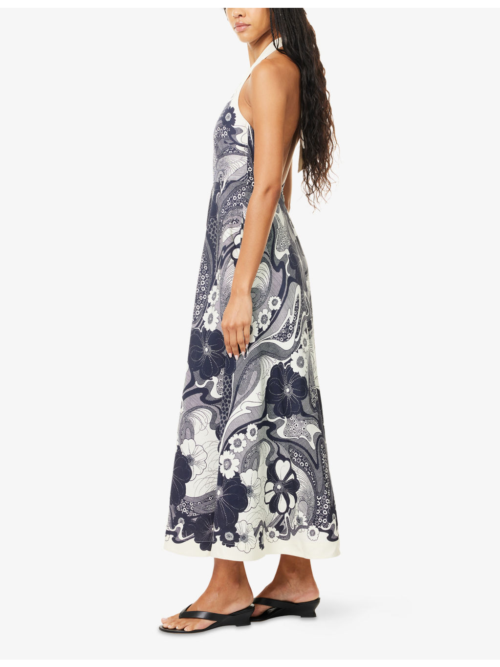 Mickey Linen-Silk Midi Dress - 3