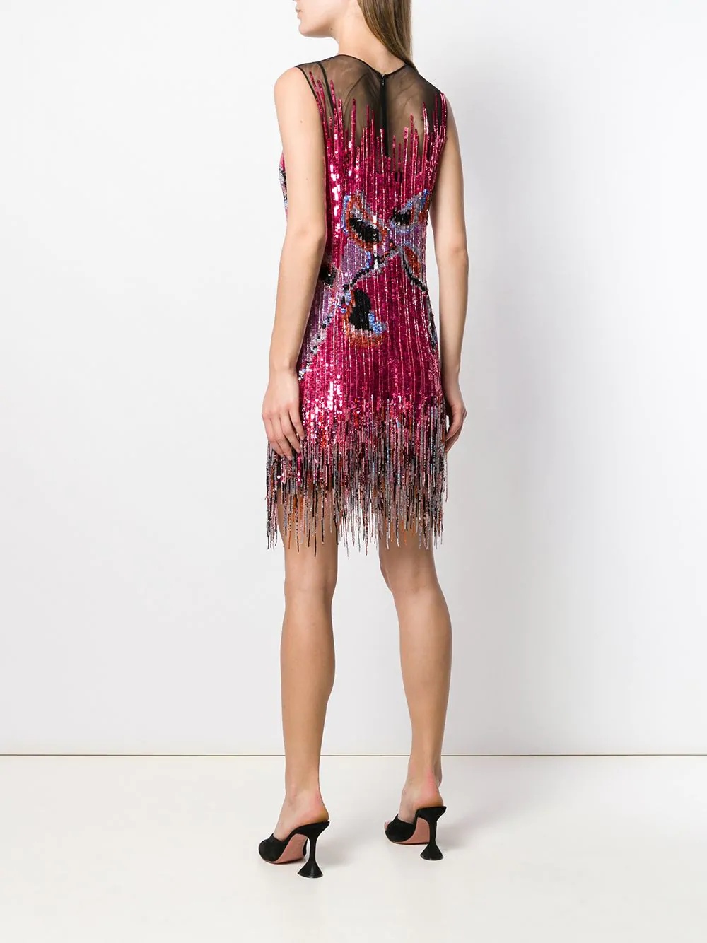 fringed sequin embellished dress - 4