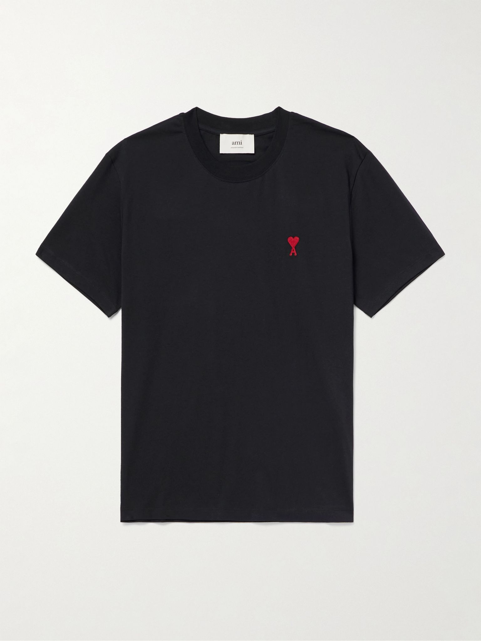 Logo-Embroidered Stretch Organic Cotton-Jersey T-Shirt Black - 1