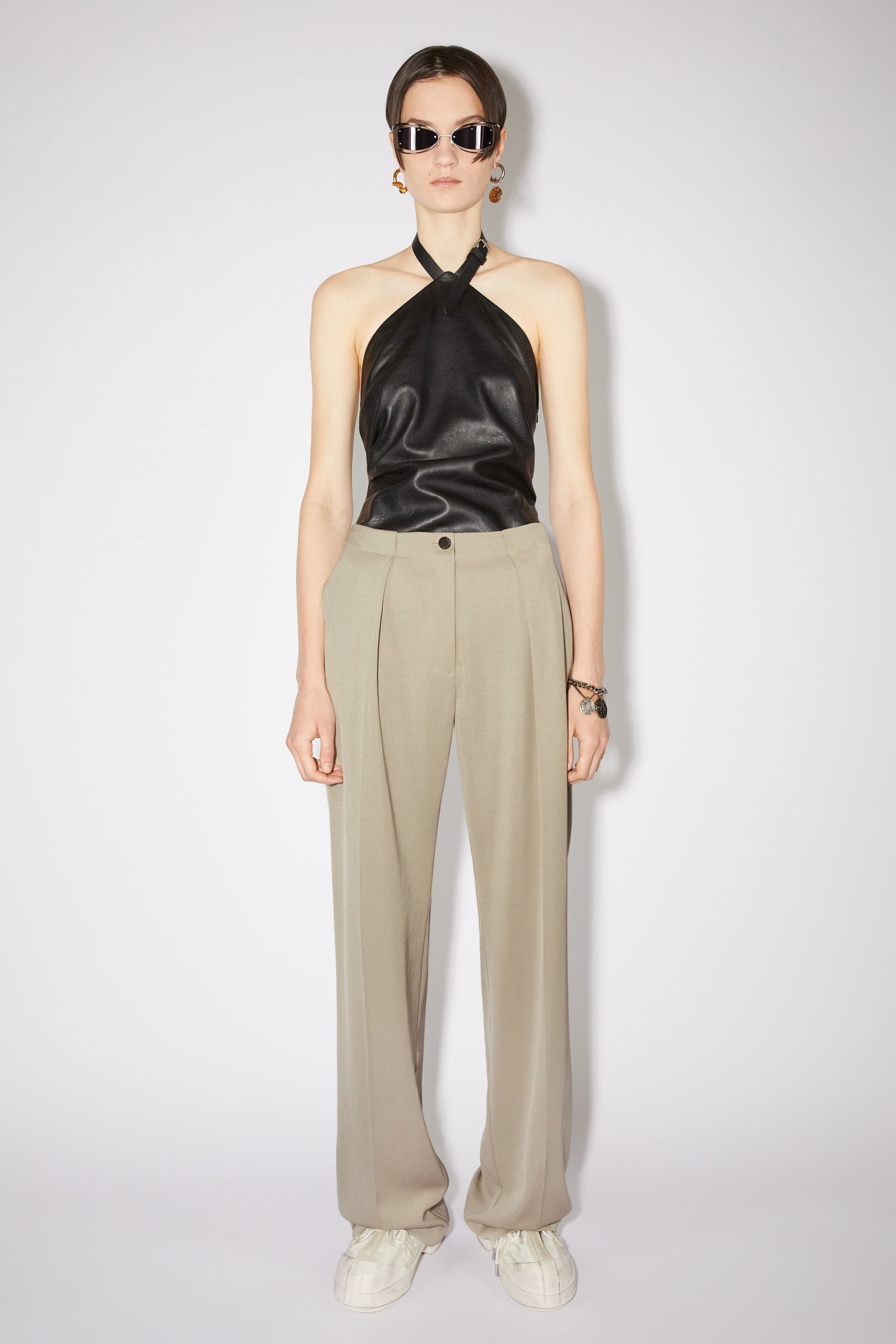 Tailored trousers - Sage green - 2