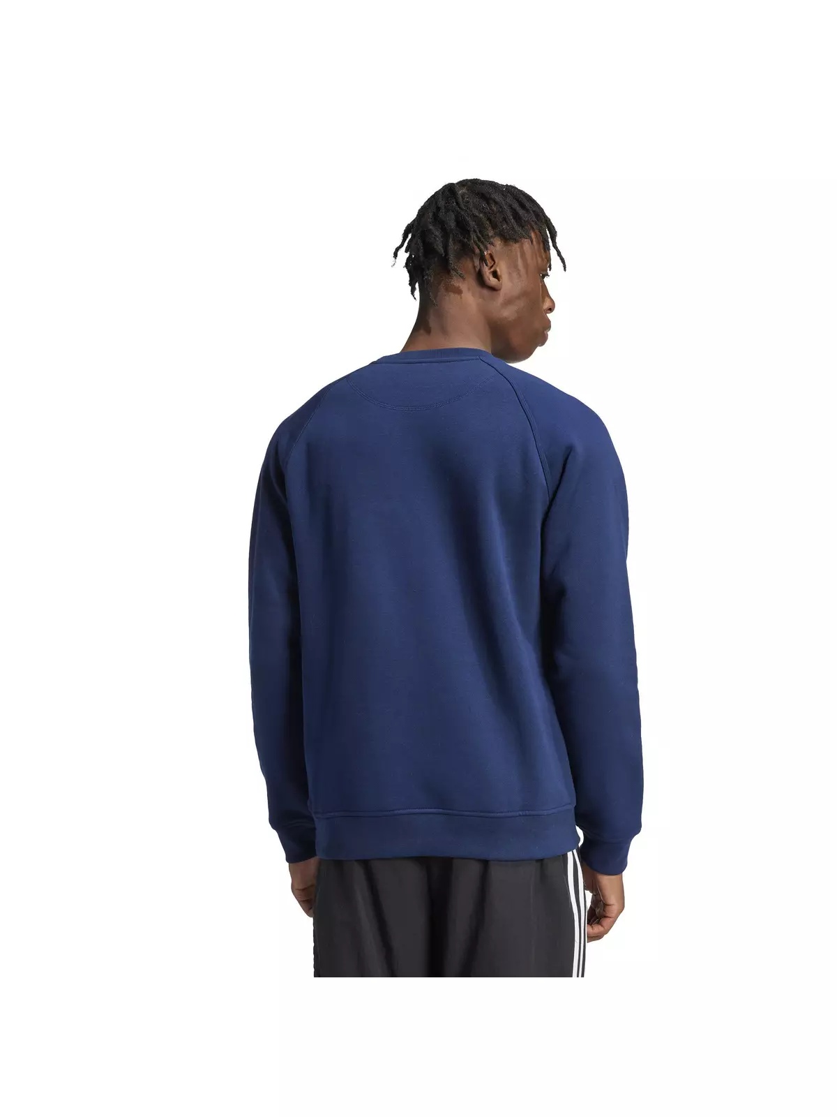 Originals Men's Trefoil Essentials Lifestyle Crew Sweatshirt -Navy - 2