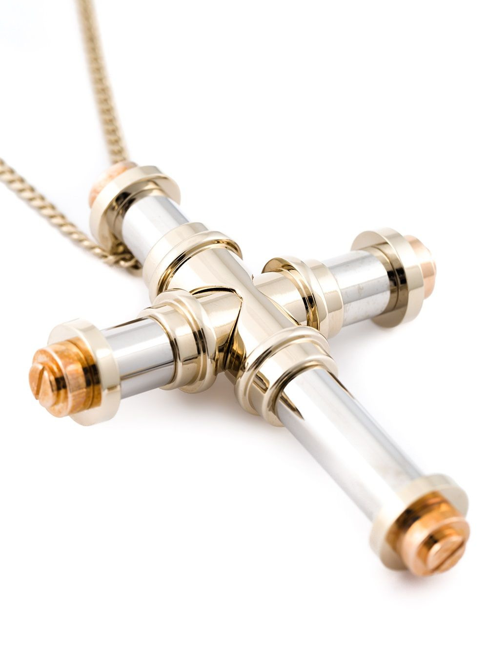 chunky cross pendant necklace - 5