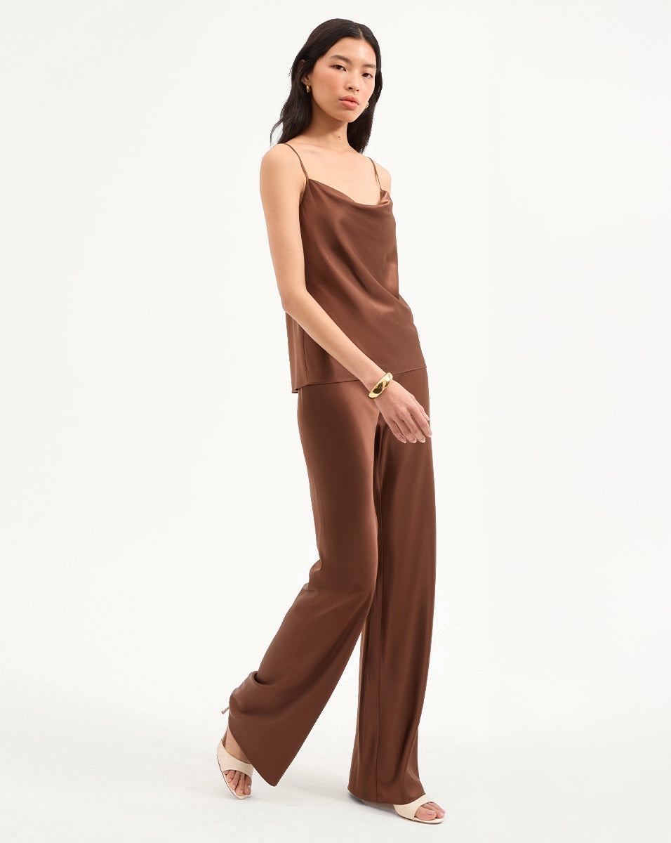 BILLIE STRETCH-SILK PANT - 4