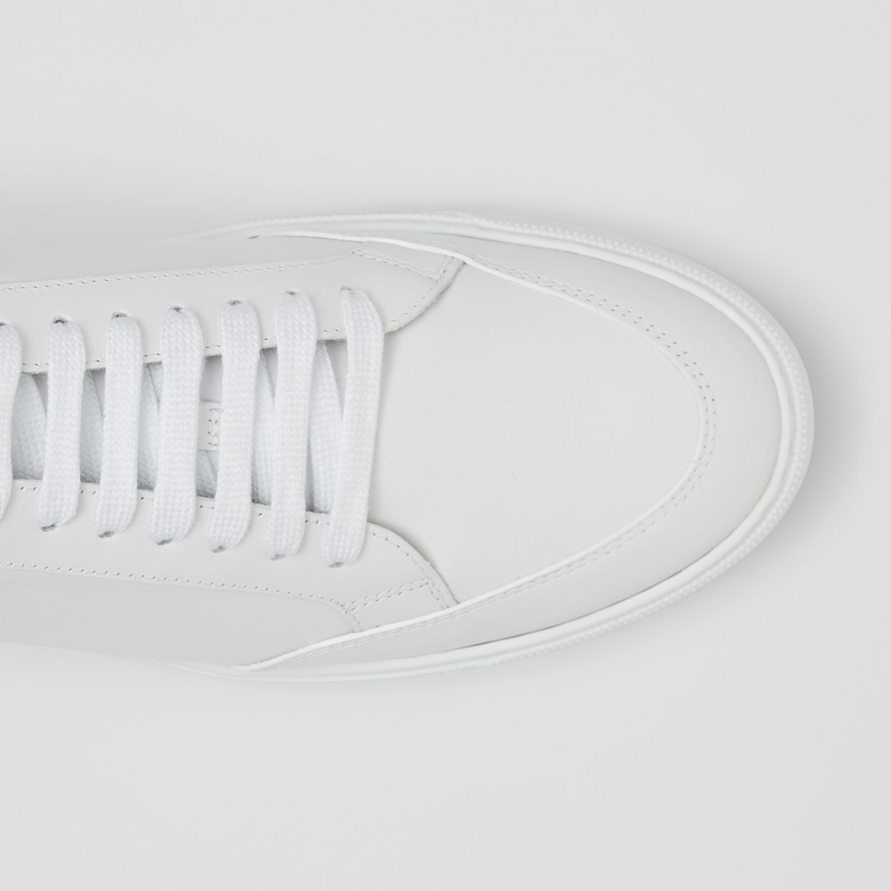 Logo Detail Leather Sneakers - 3