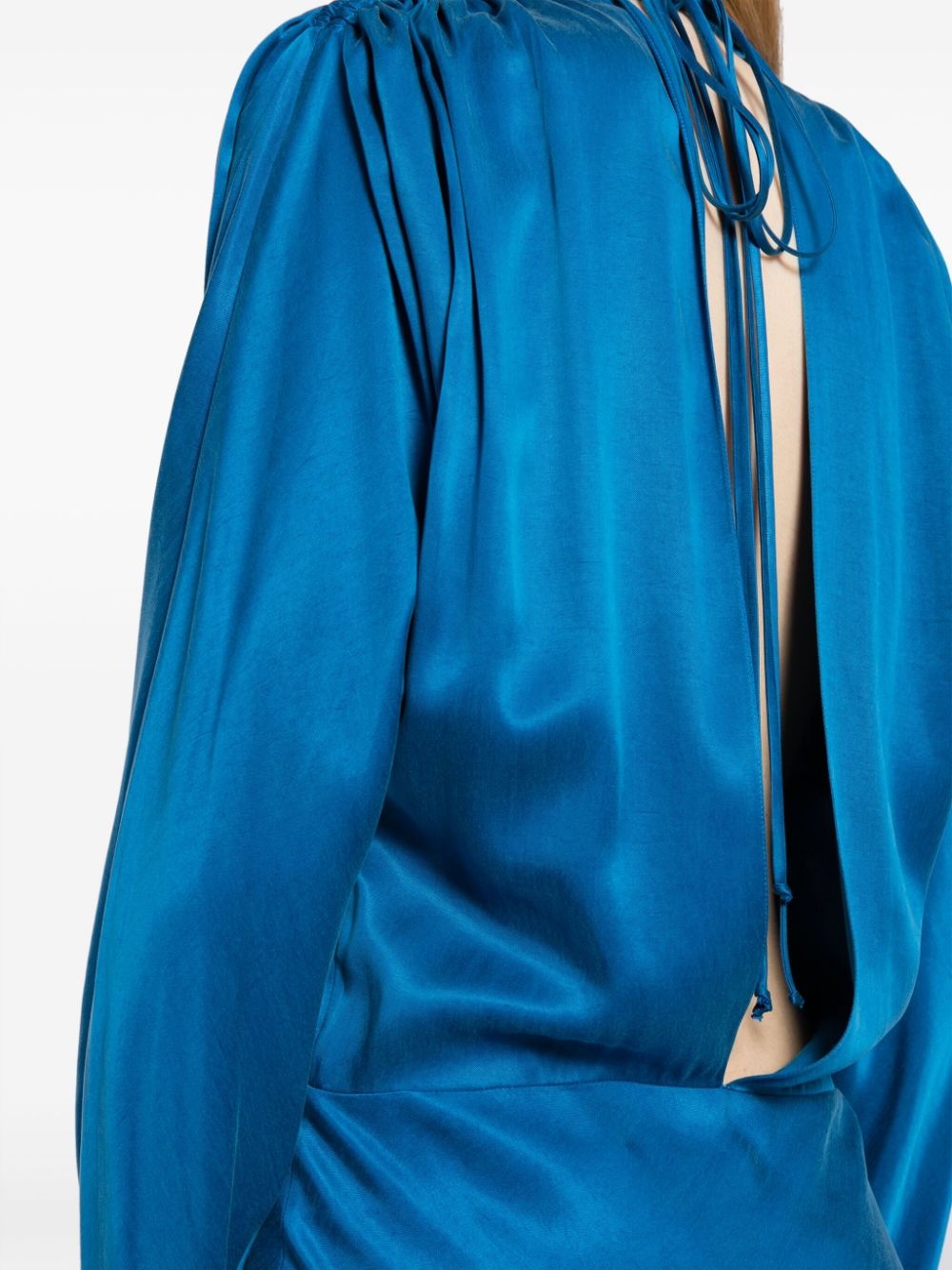 cut out-detail satin maxi dress - 5