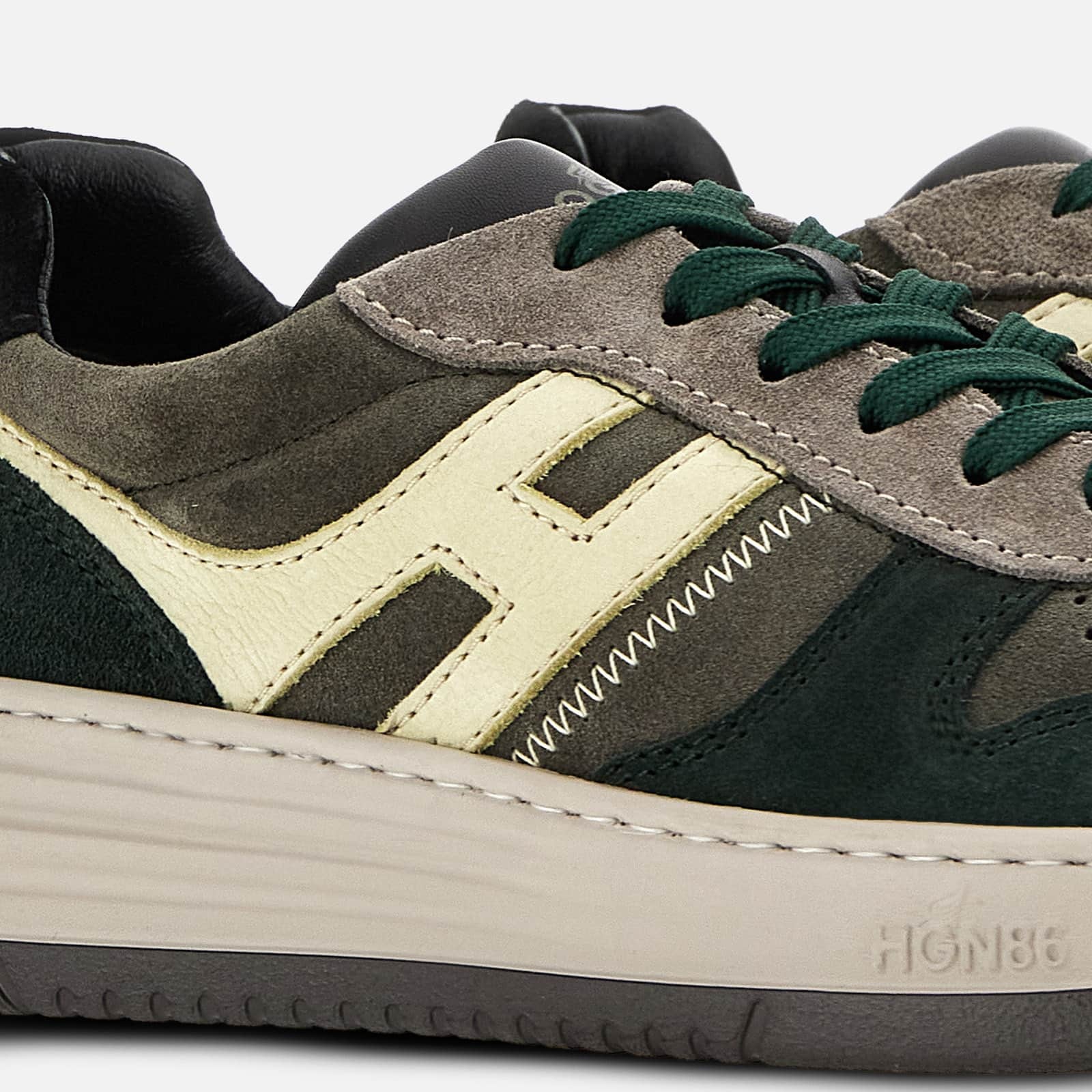 HOGAN Sneakers Hogan H630 Grey Green | REVERSIBLE