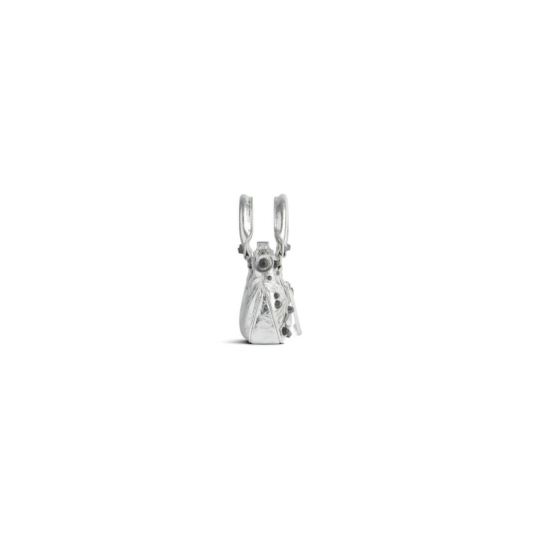 Women's Neo Cagole Mini Tote Bag Metallized in Silver - 3