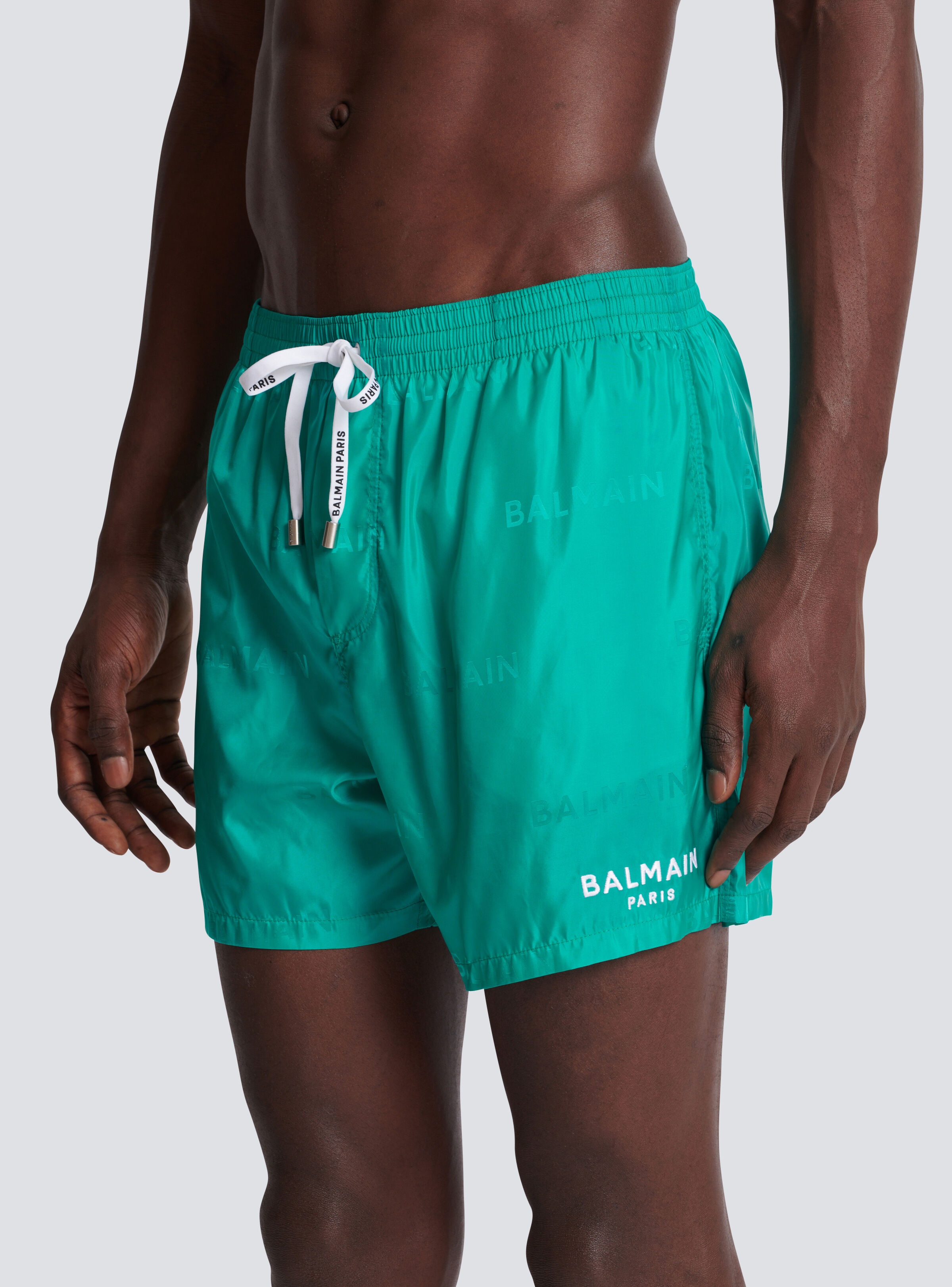 Balmain logo swim shorts - 5